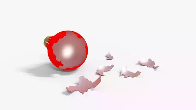 Broken Ornament Low-poly 3D model