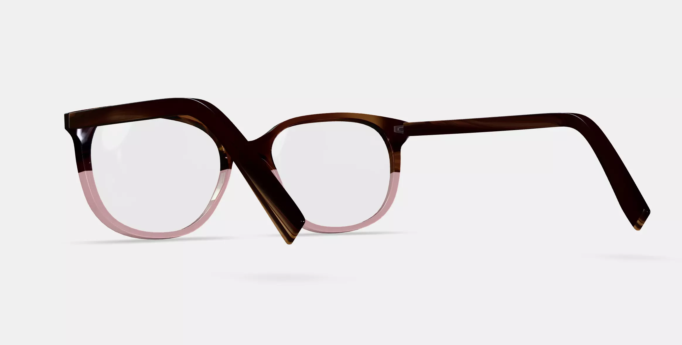 Laurel Eyeglasses in Tea Rose Fade 3D model_0