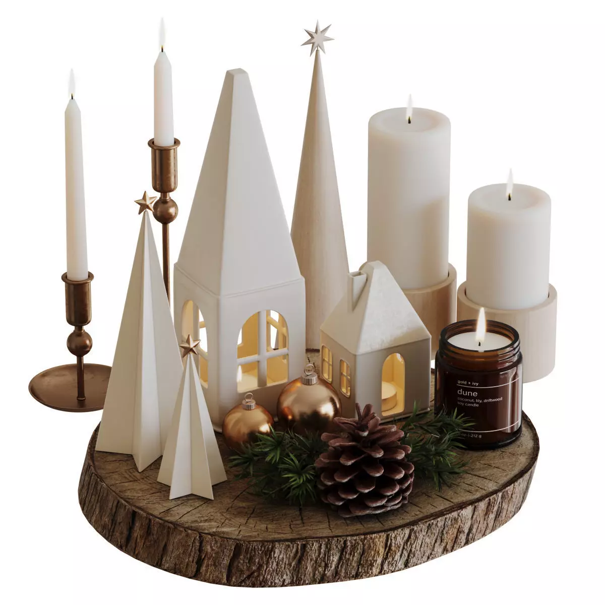Decorative Set-07-Christmas Decor 3D model