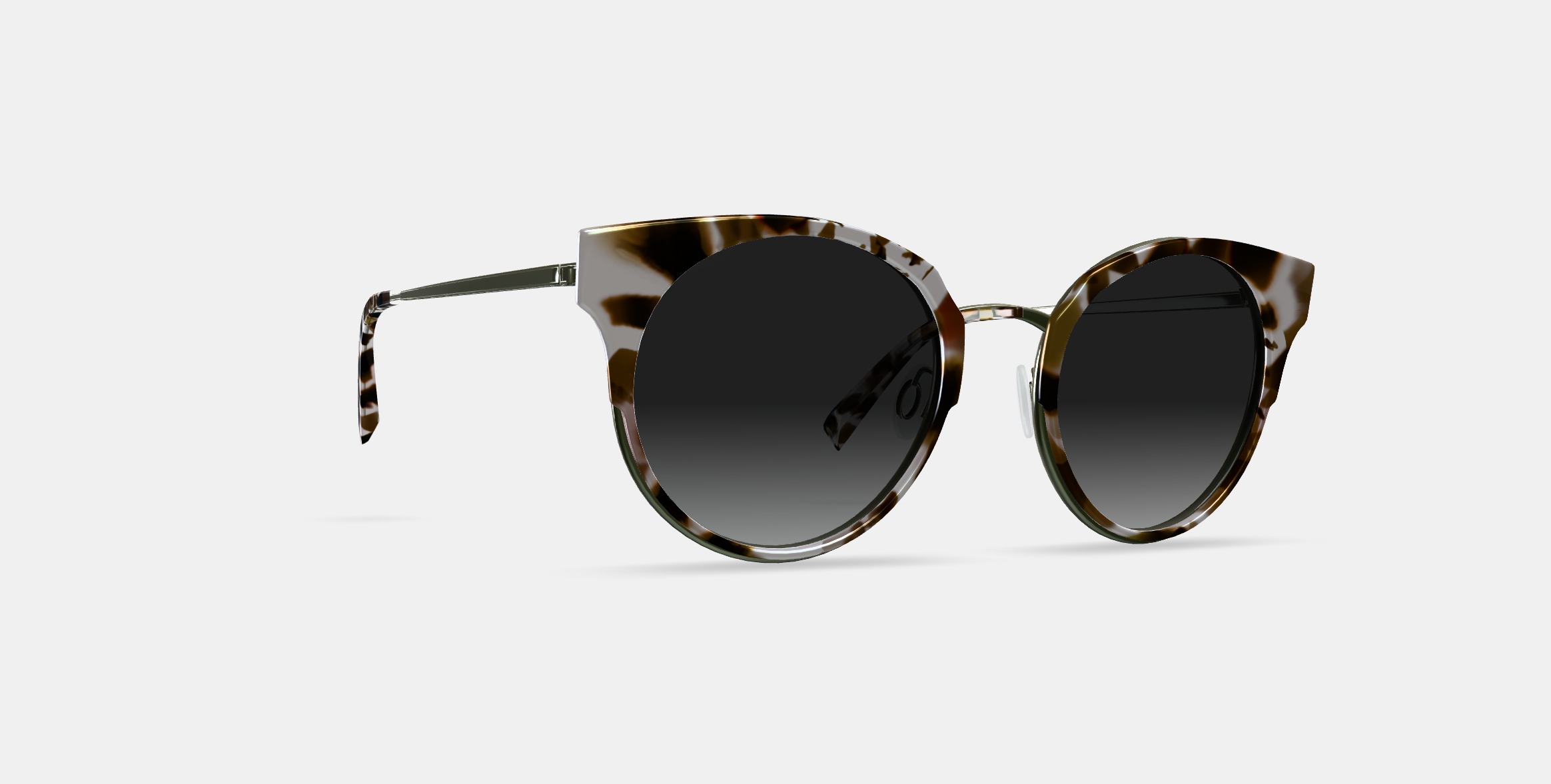 Cleo Sunglasses in Pearled Tortoise with Riesling 3D model_9