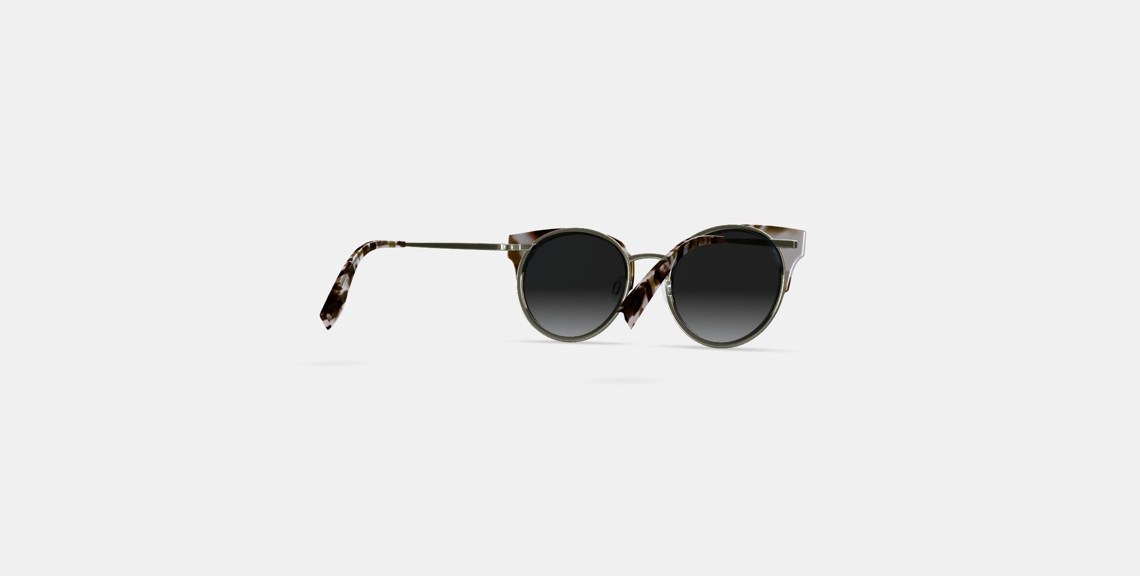 Cleo Sunglasses in Pearled Tortoise with Riesling 3D model_5