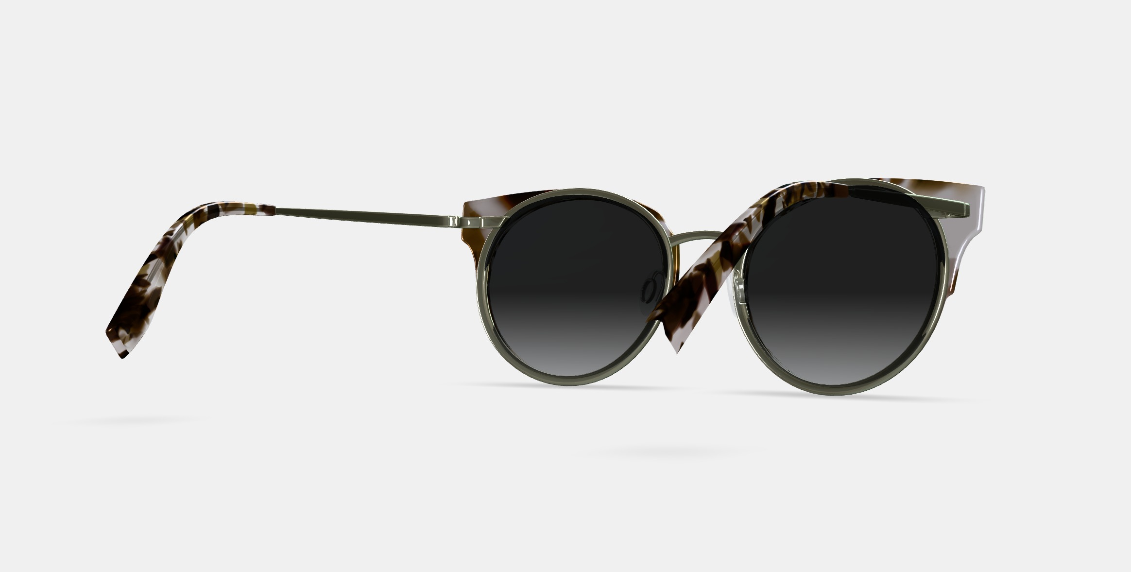 Cleo Sunglasses in Pearled Tortoise with Riesling 3D model_6