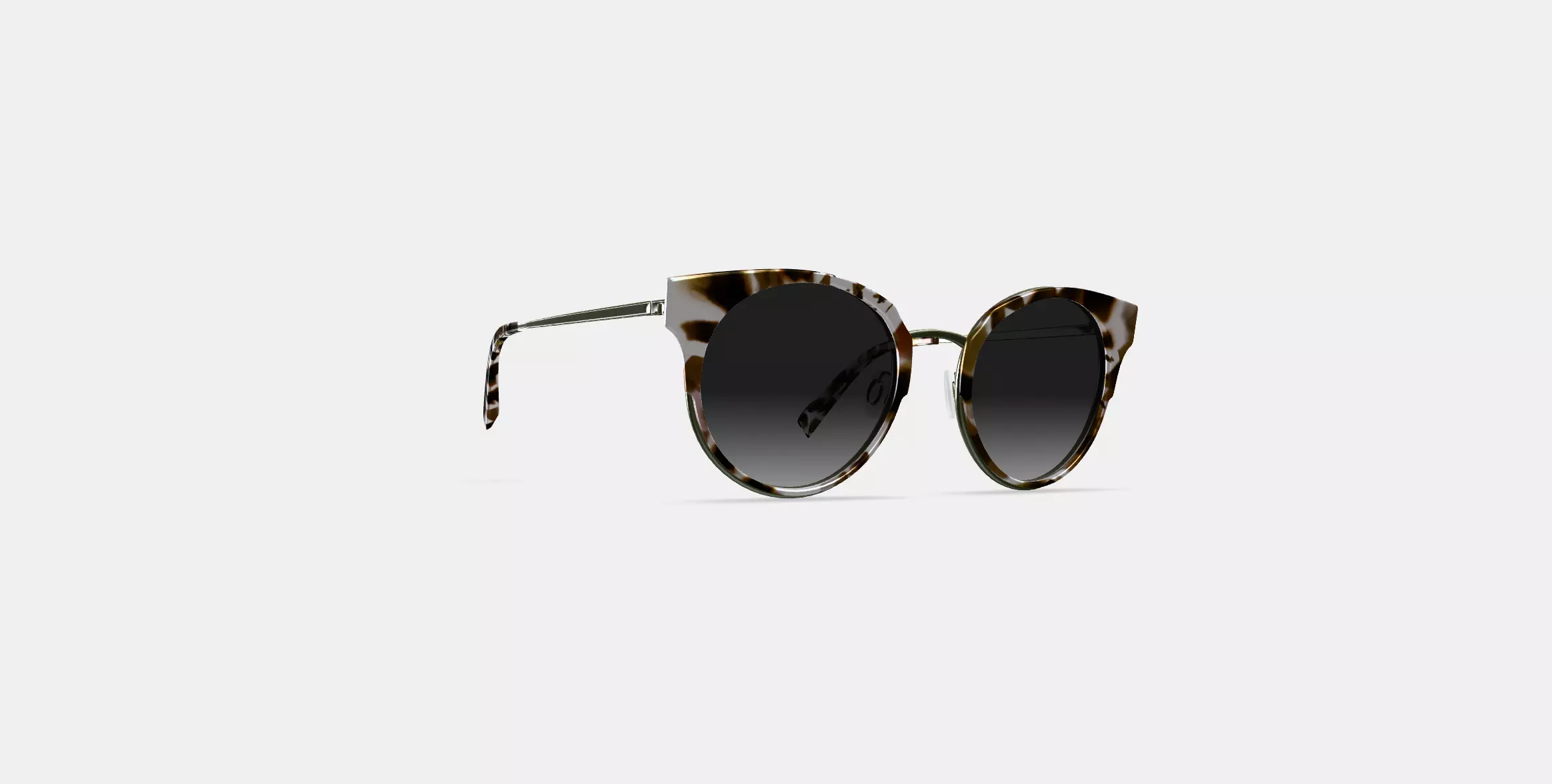 Cleo Sunglasses in Pearled Tortoise with Riesling 3D model_0