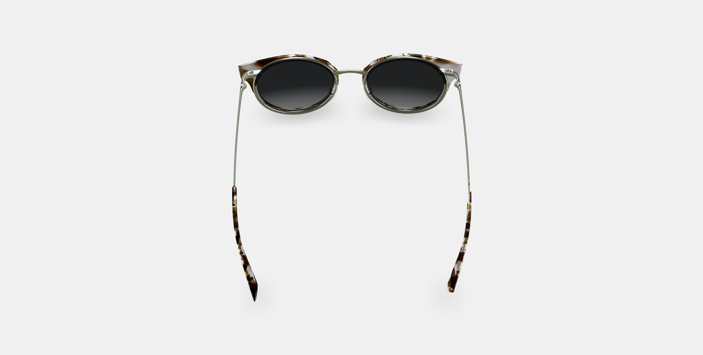 Cleo Sunglasses in Pearled Tortoise with Riesling 3D model_2