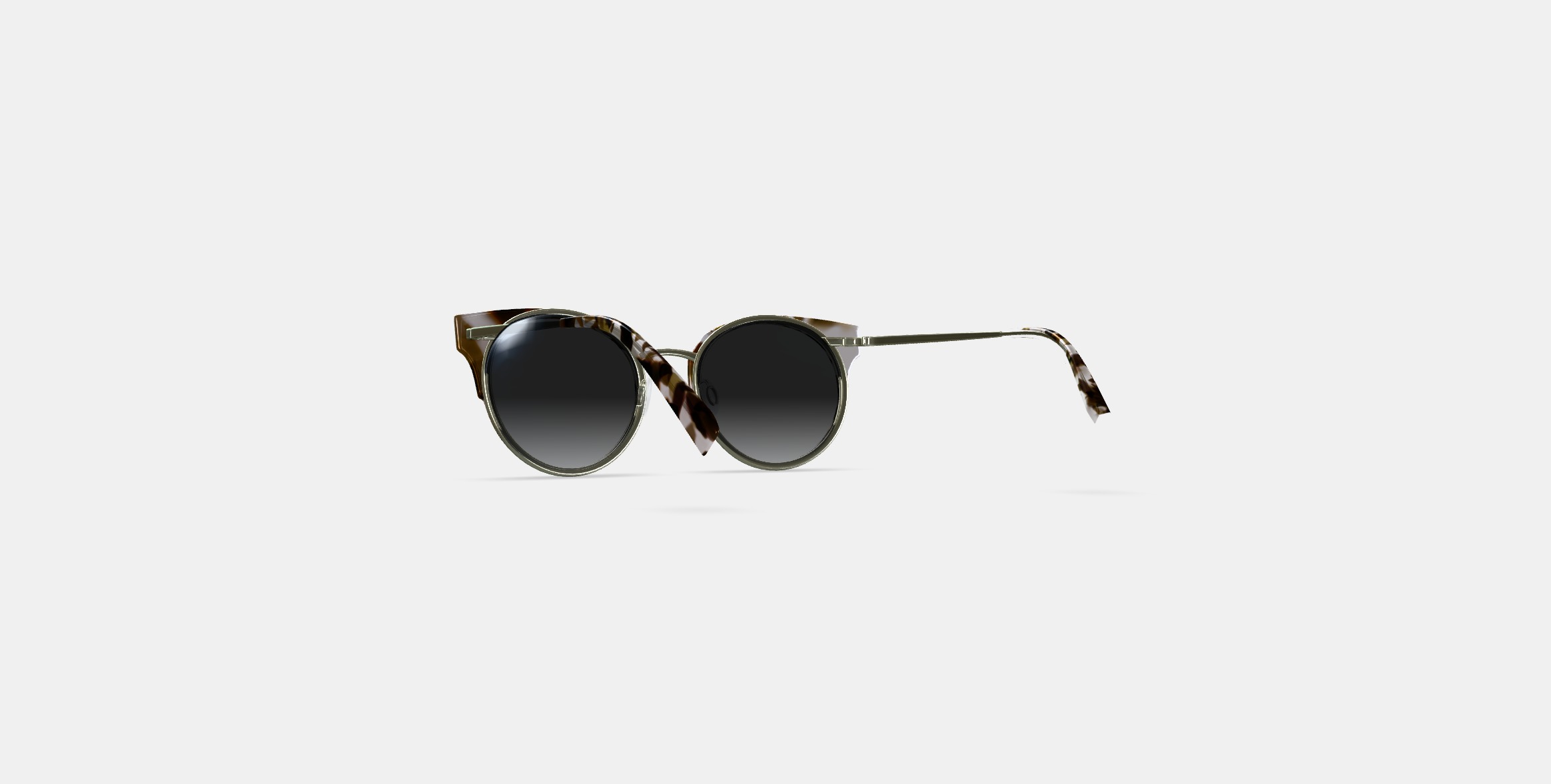 Cleo Sunglasses in Pearled Tortoise with Riesling 3D model_16