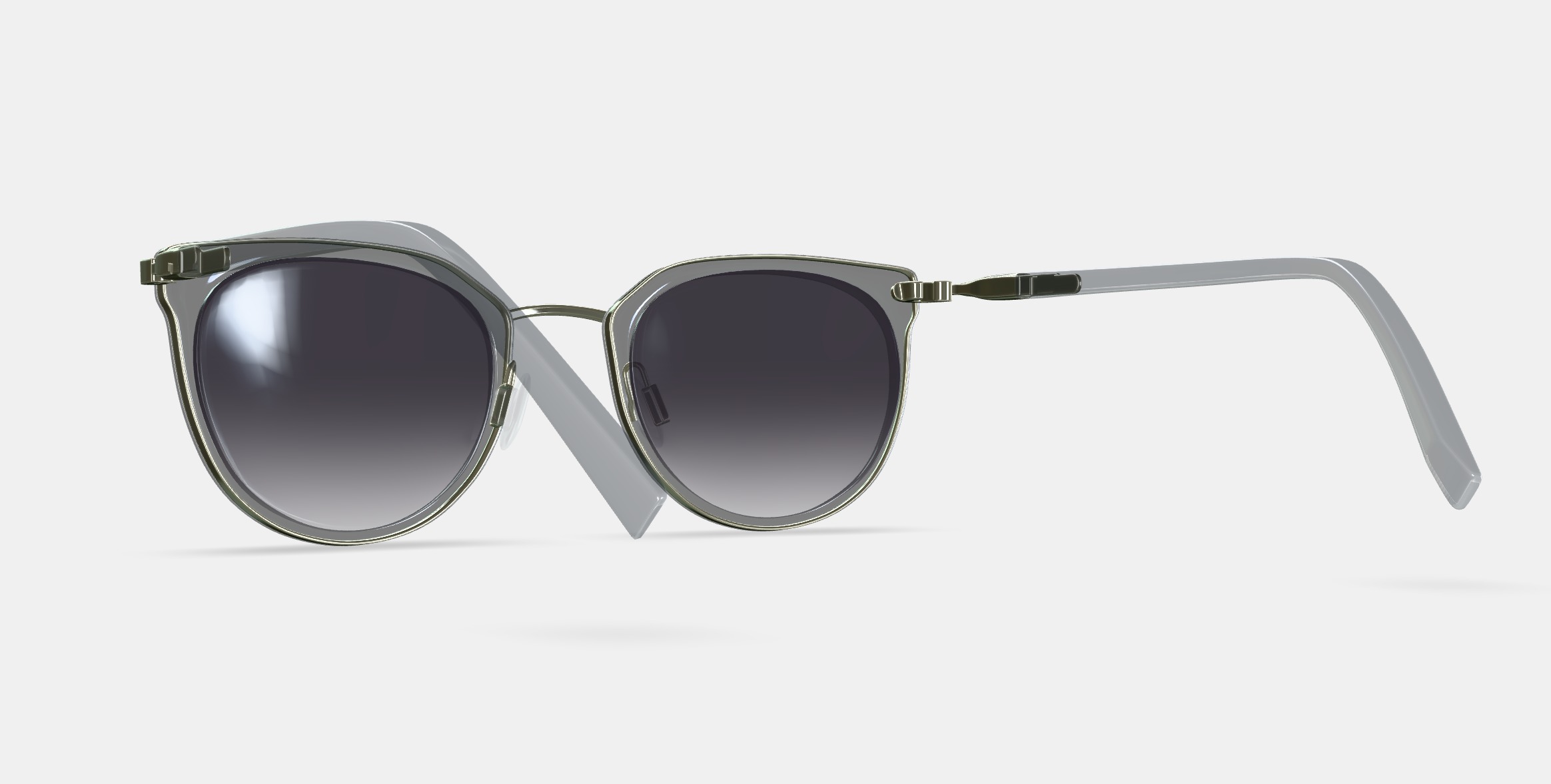 Whittier Sunglasses in Soapstone with Riesling 3D model_4
