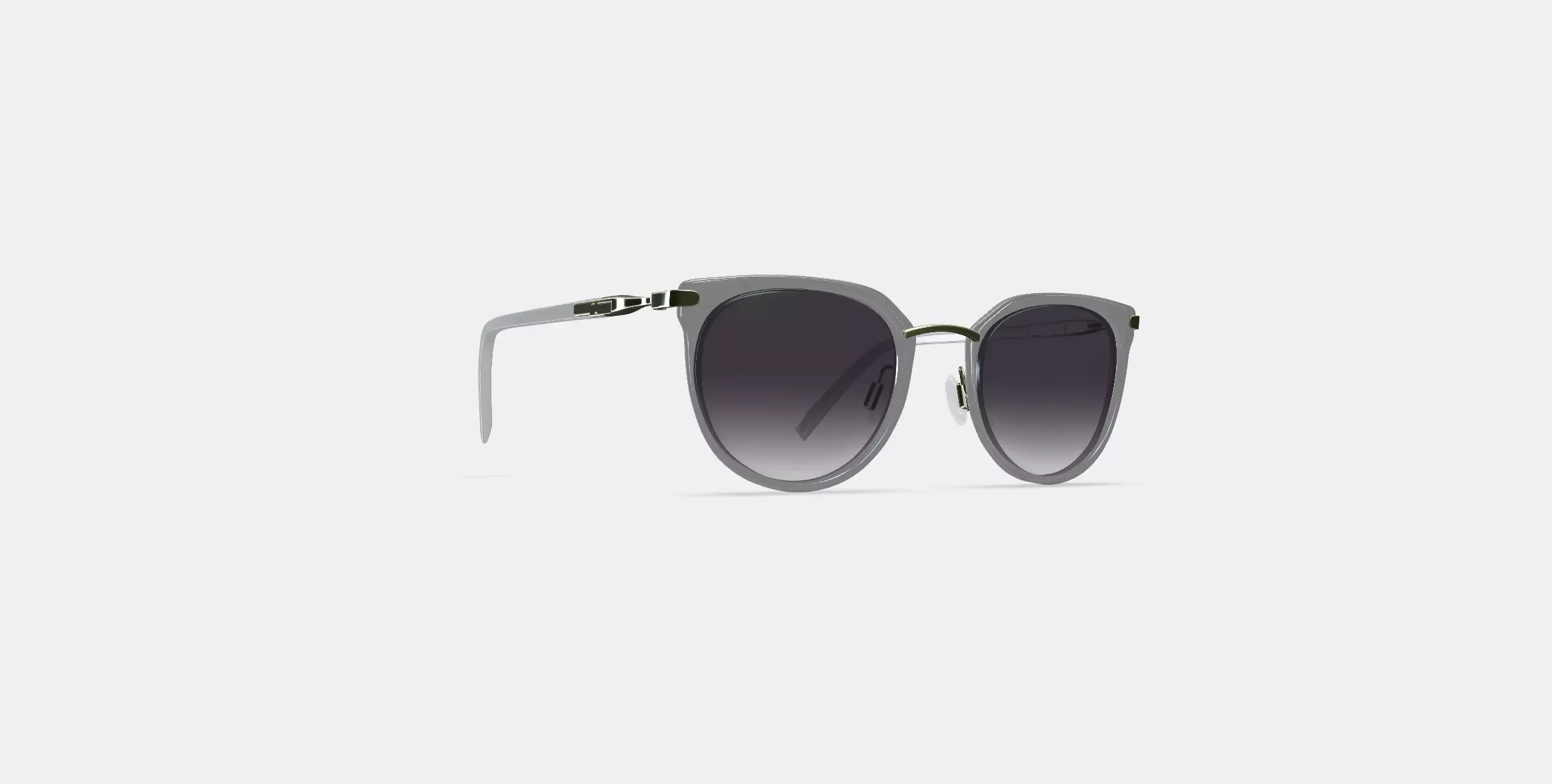 Whittier Sunglasses in Soapstone with Riesling 3D model_0