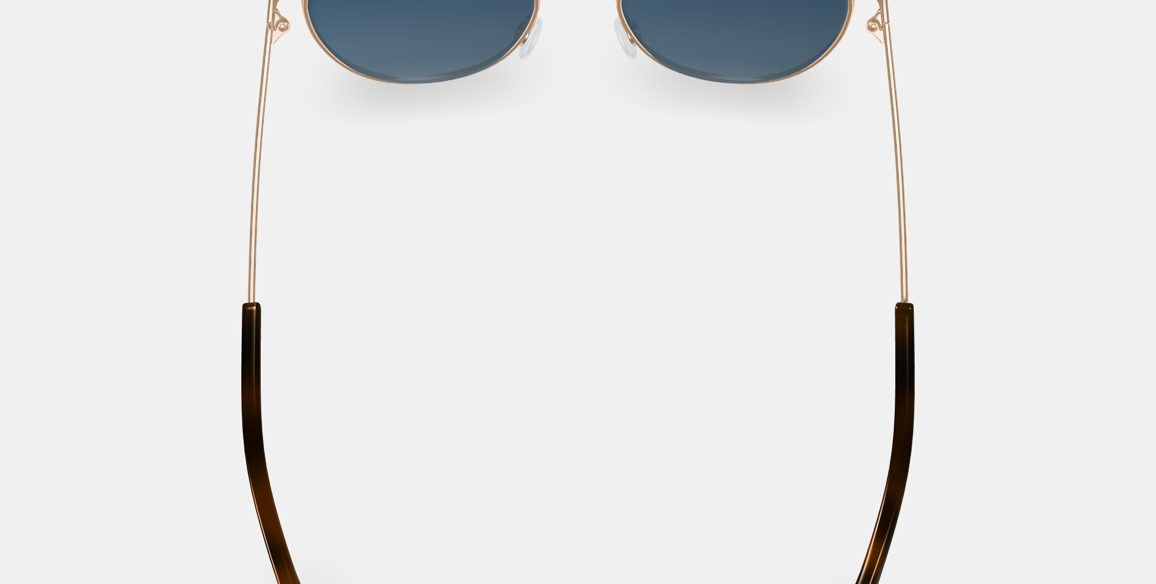 Fisher Sunglasses in Polished Gold 3D model_3