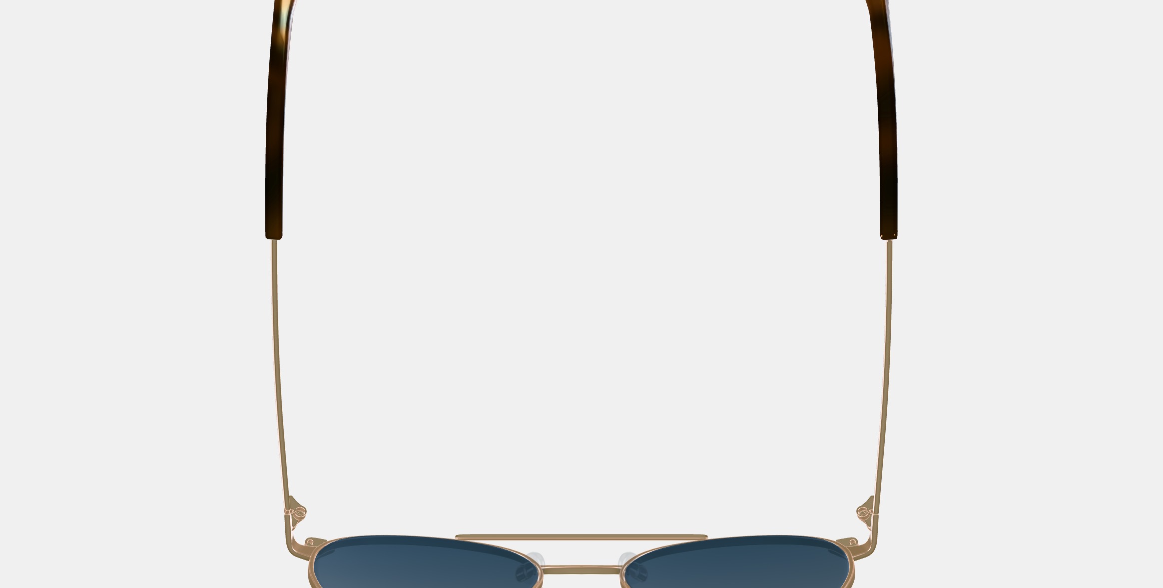 Fisher Sunglasses in Polished Gold 3D model_6