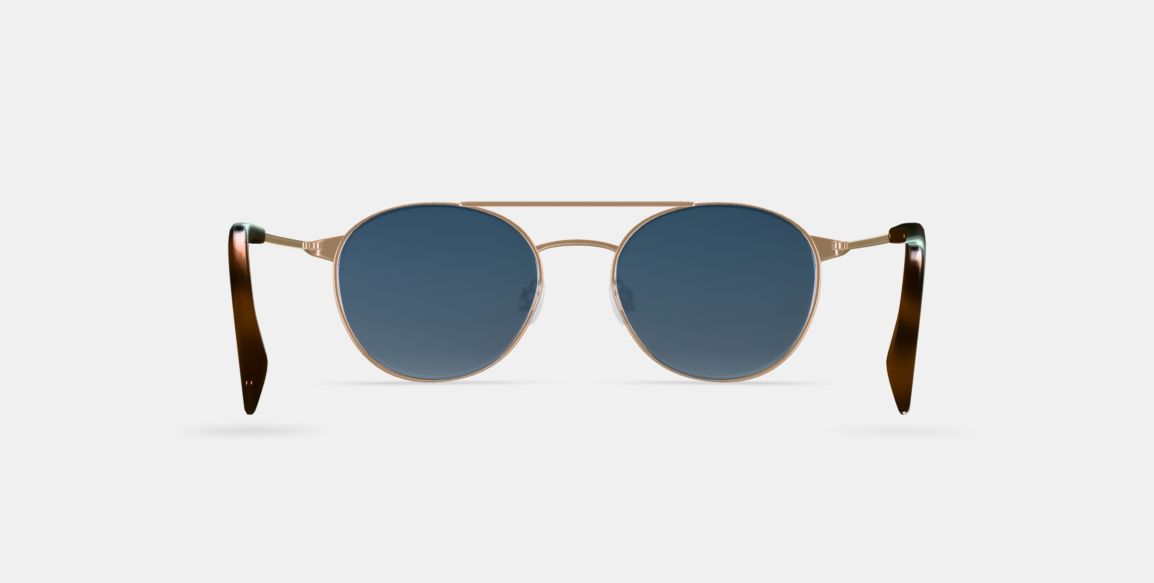 Fisher Sunglasses in Polished Gold 3D model_15