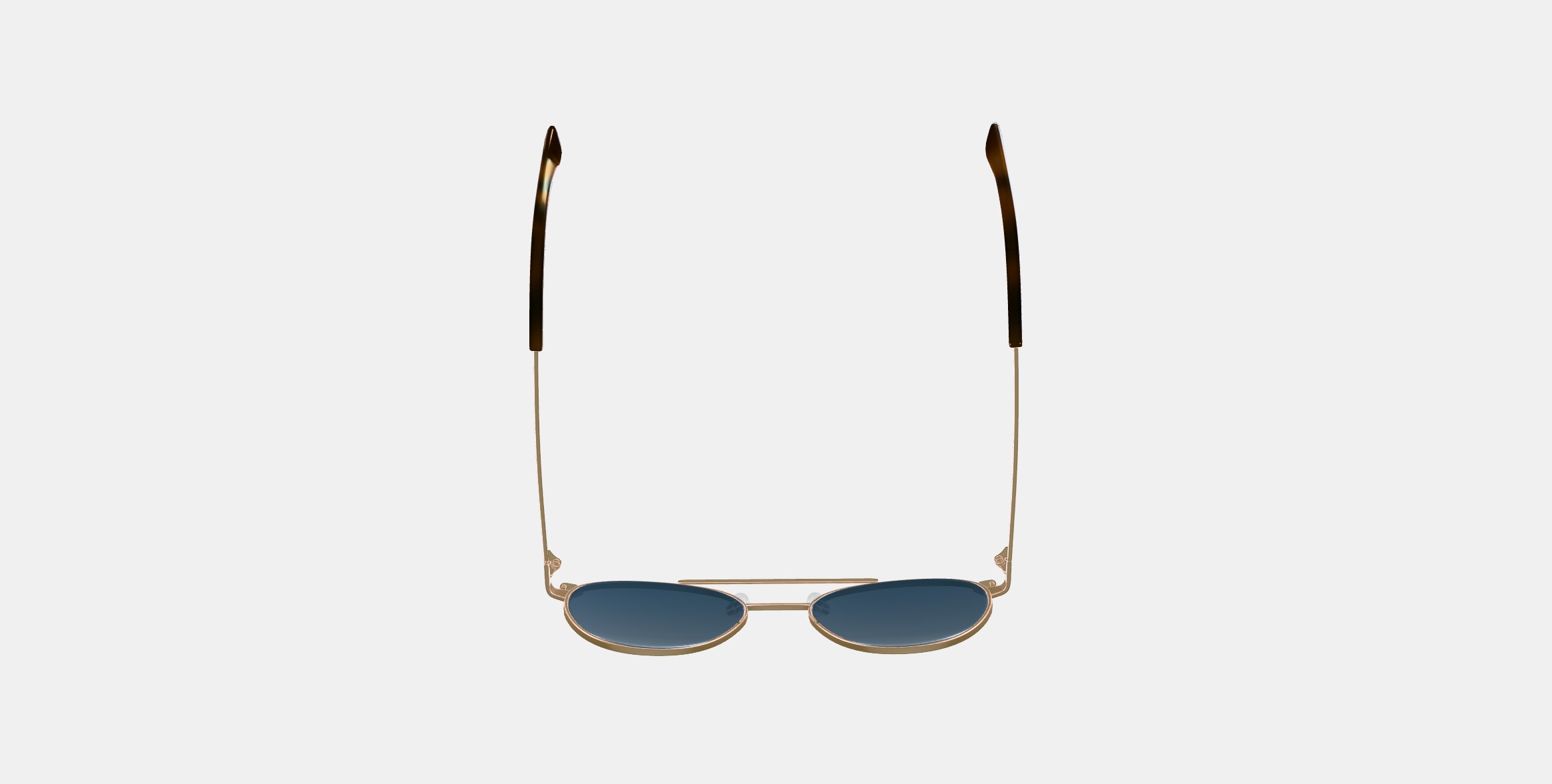 Fisher Sunglasses in Polished Gold 3D model_7