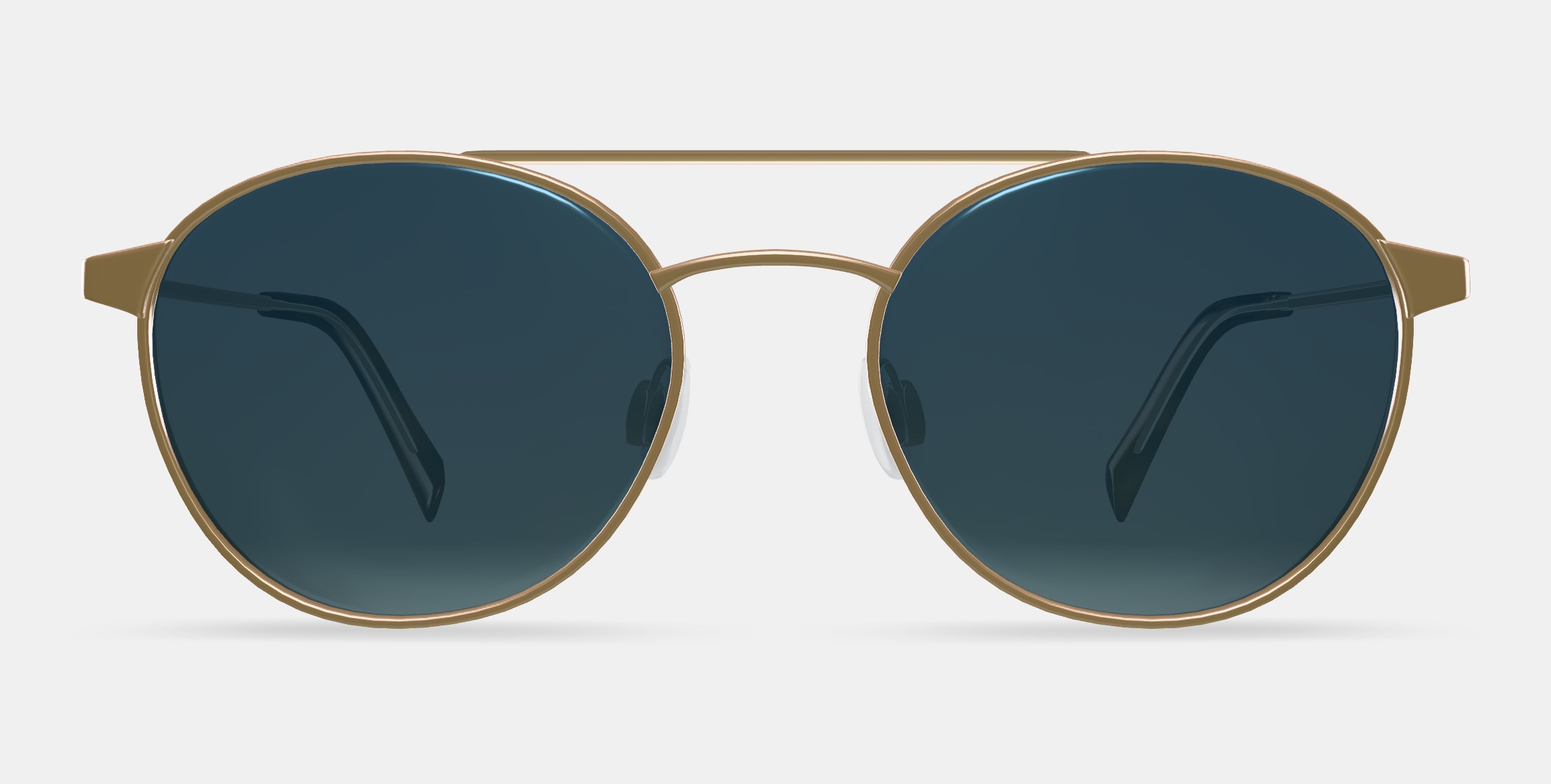 Fisher Sunglasses in Polished Gold 3D model_12