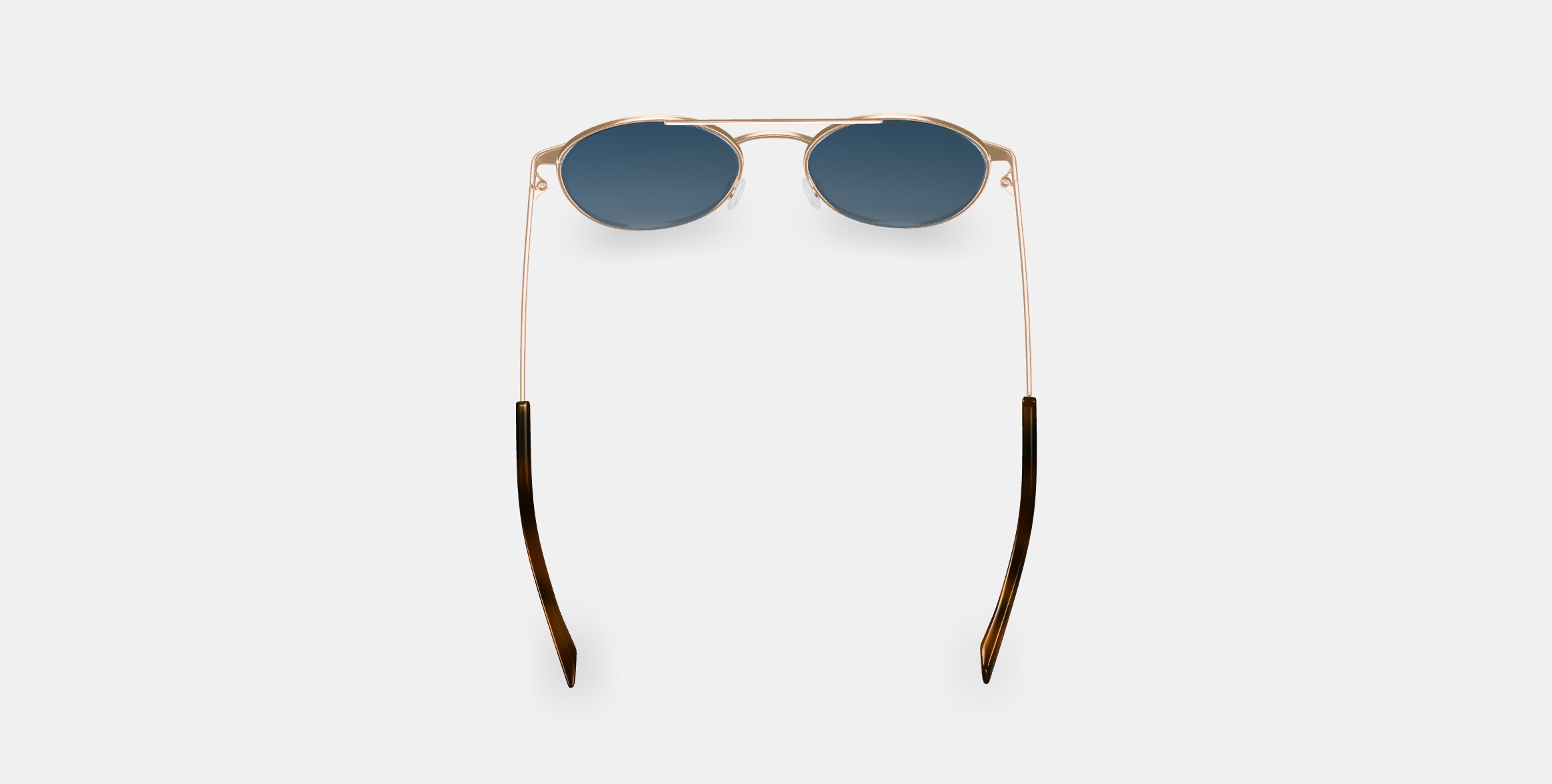 Fisher Sunglasses in Polished Gold 3D model_4