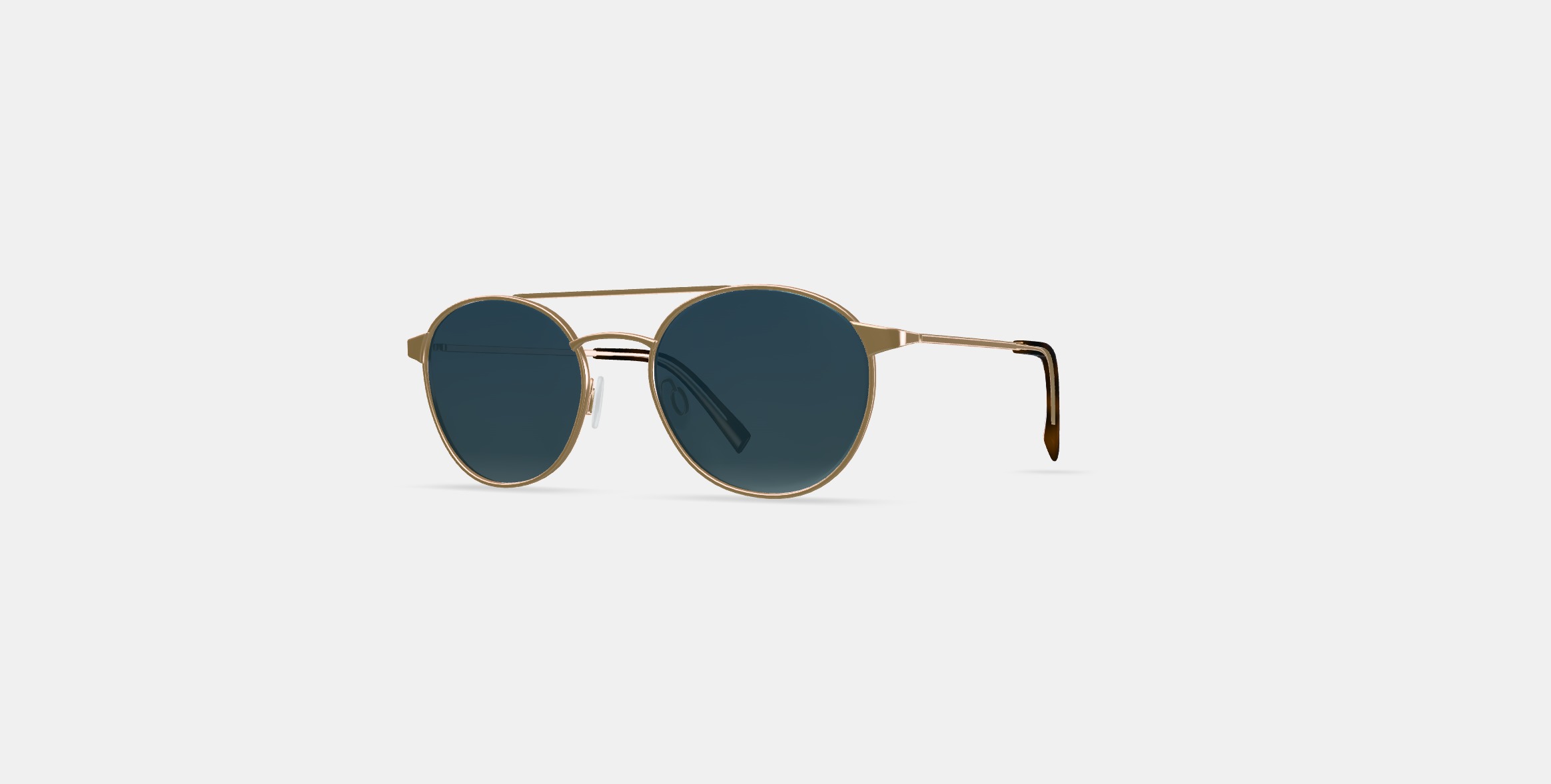Fisher Sunglasses in Polished Gold 3D model_11