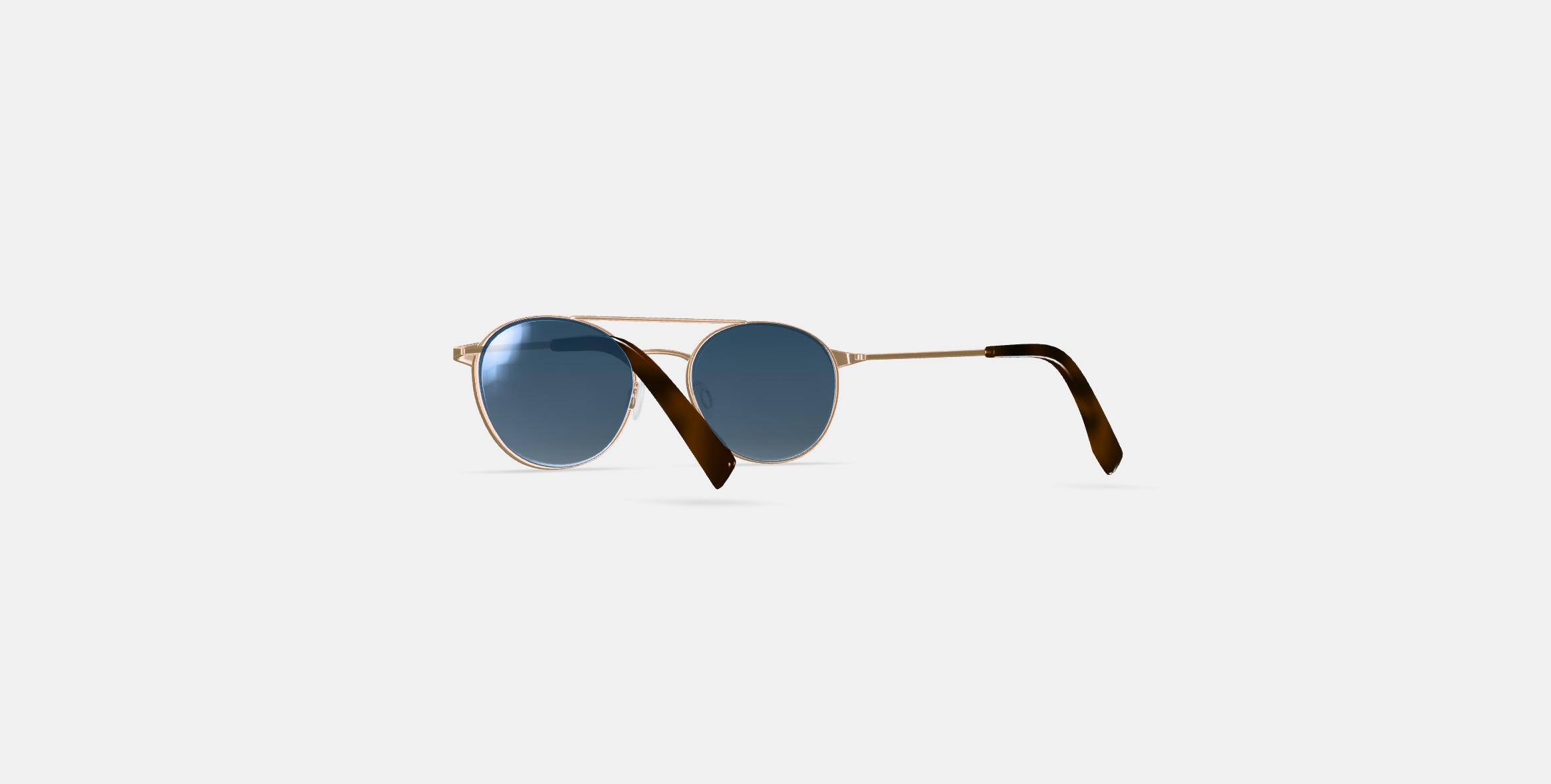 Fisher Sunglasses in Polished Gold 3D model_16