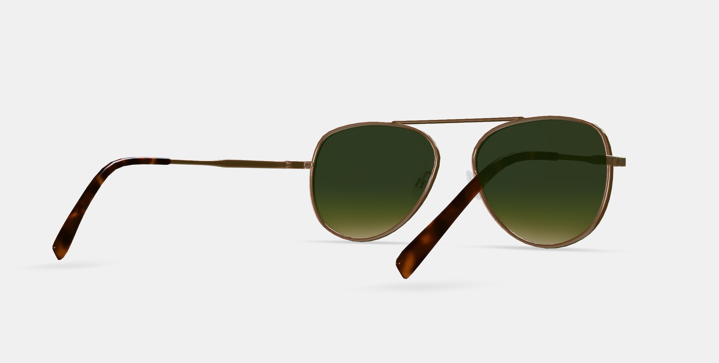 Belmar Sunglasses in Polished Gold 3D model_6