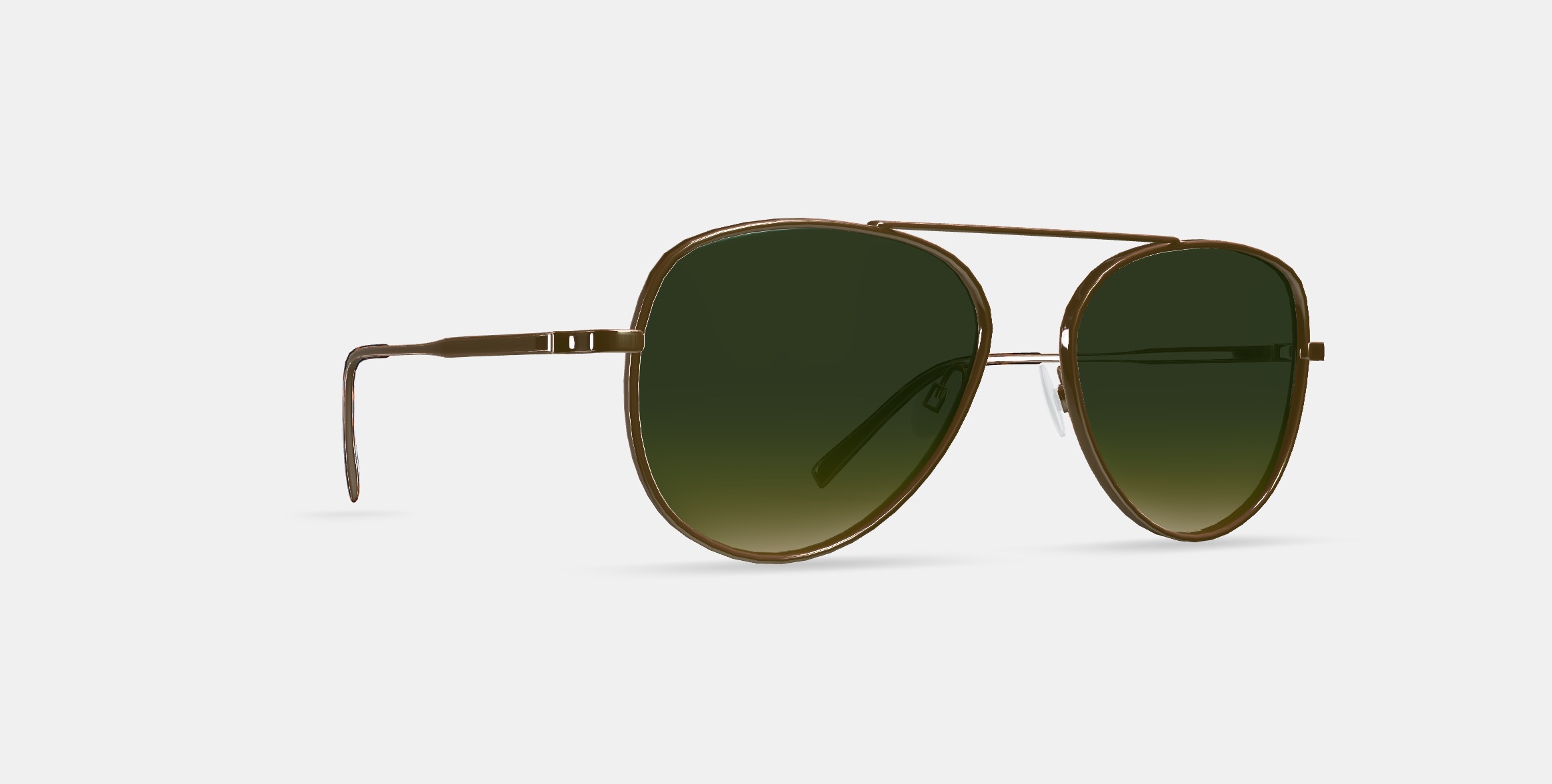 Belmar Sunglasses in Polished Gold 3D model_9