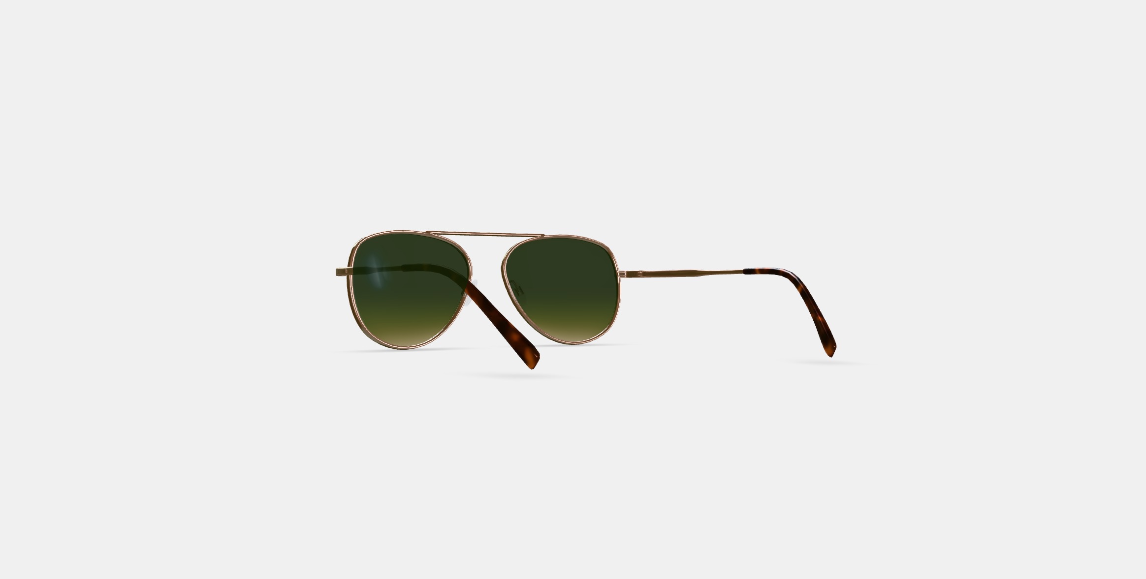 Belmar Sunglasses in Polished Gold 3D model_16