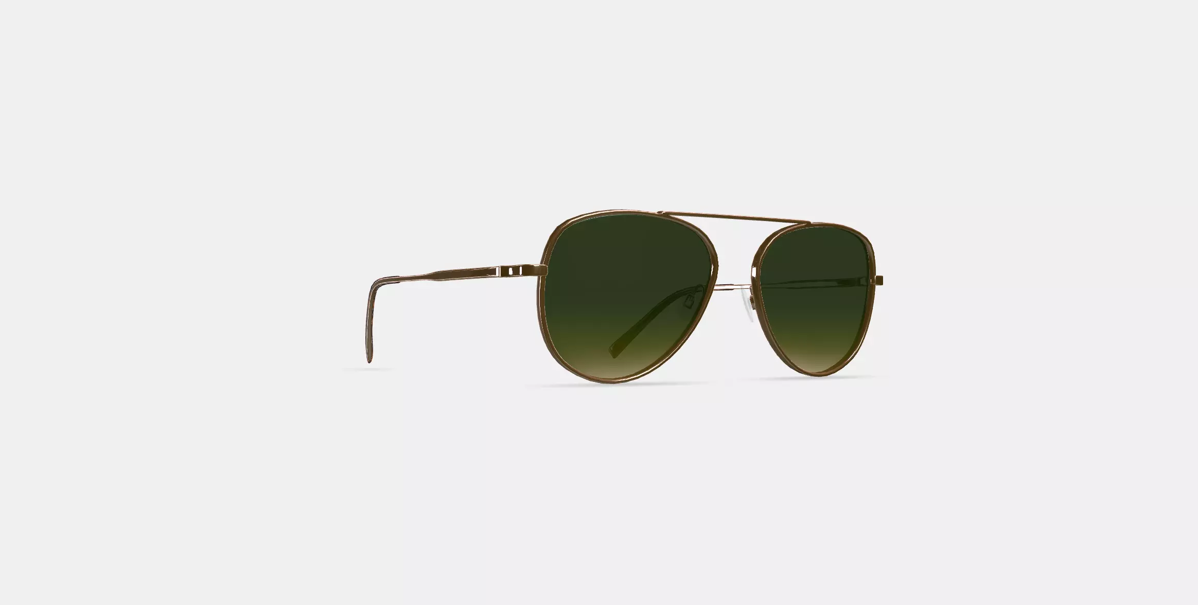 Belmar Sunglasses in Polished Gold 3D model_0