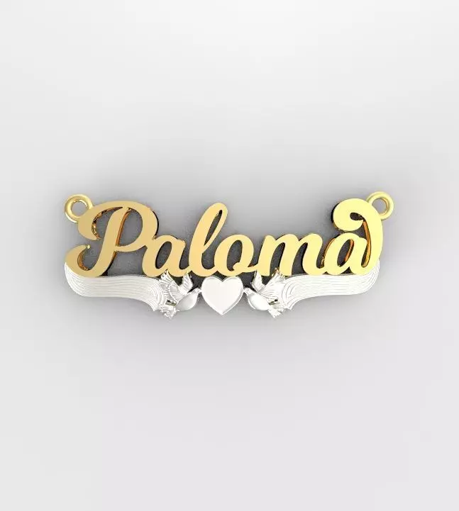 Paloma name plate 3D print model
