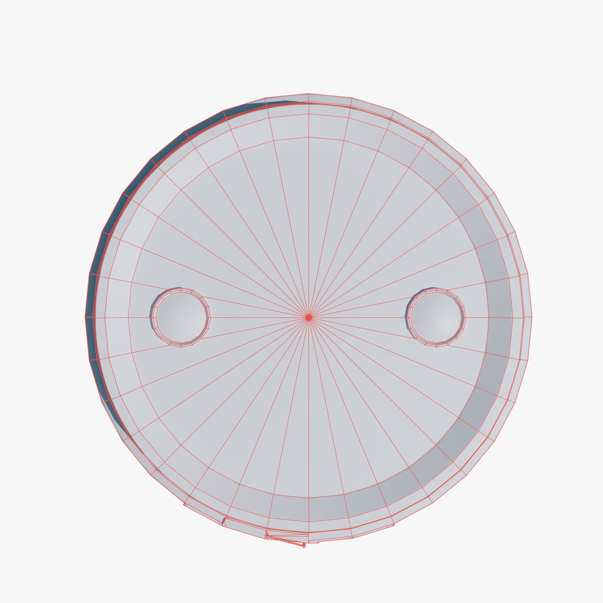 Plastic barrel blue 200 L Low-poly 3D model_7