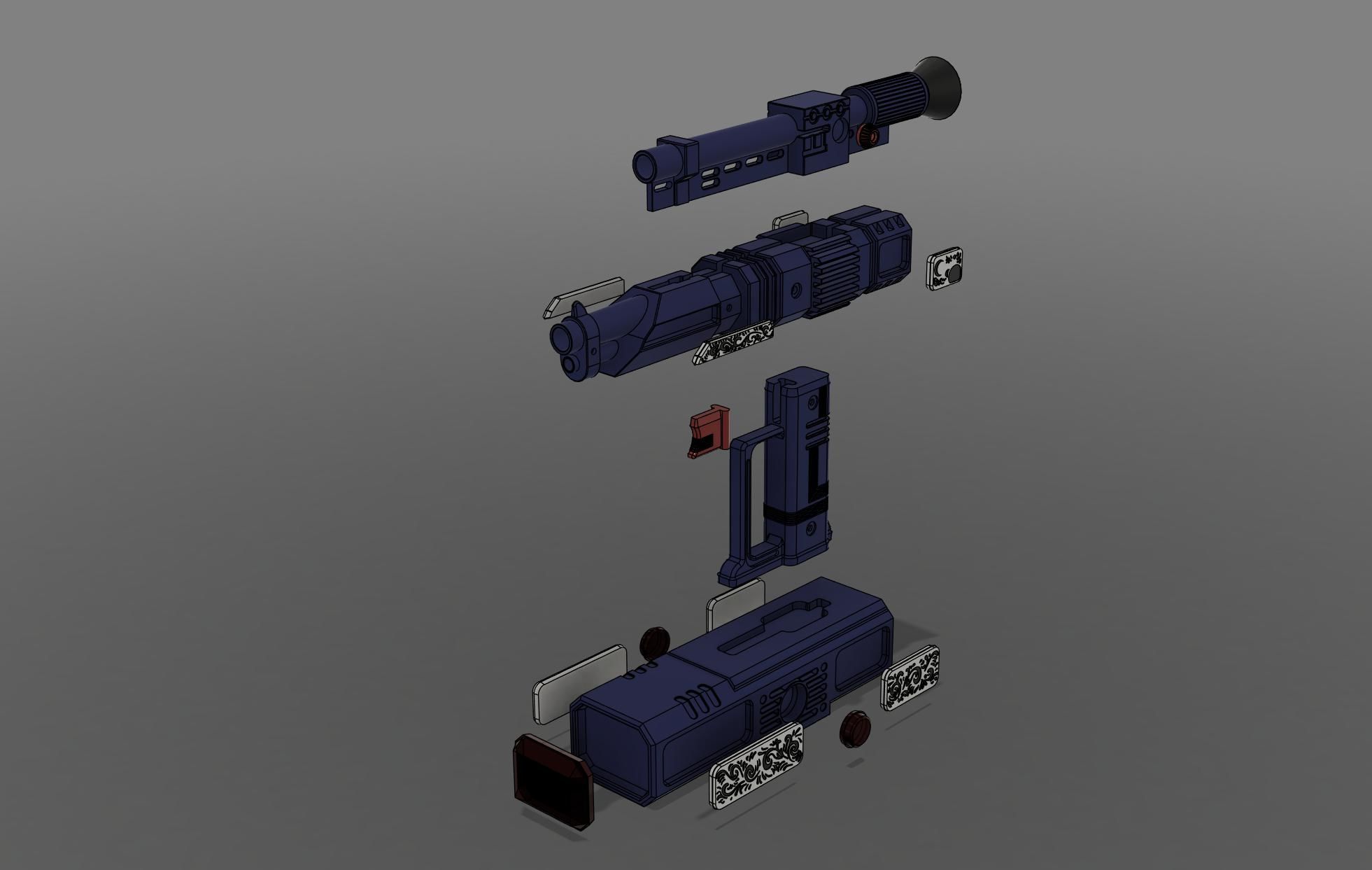 Brvstrr Laser Gun 3D print model_1