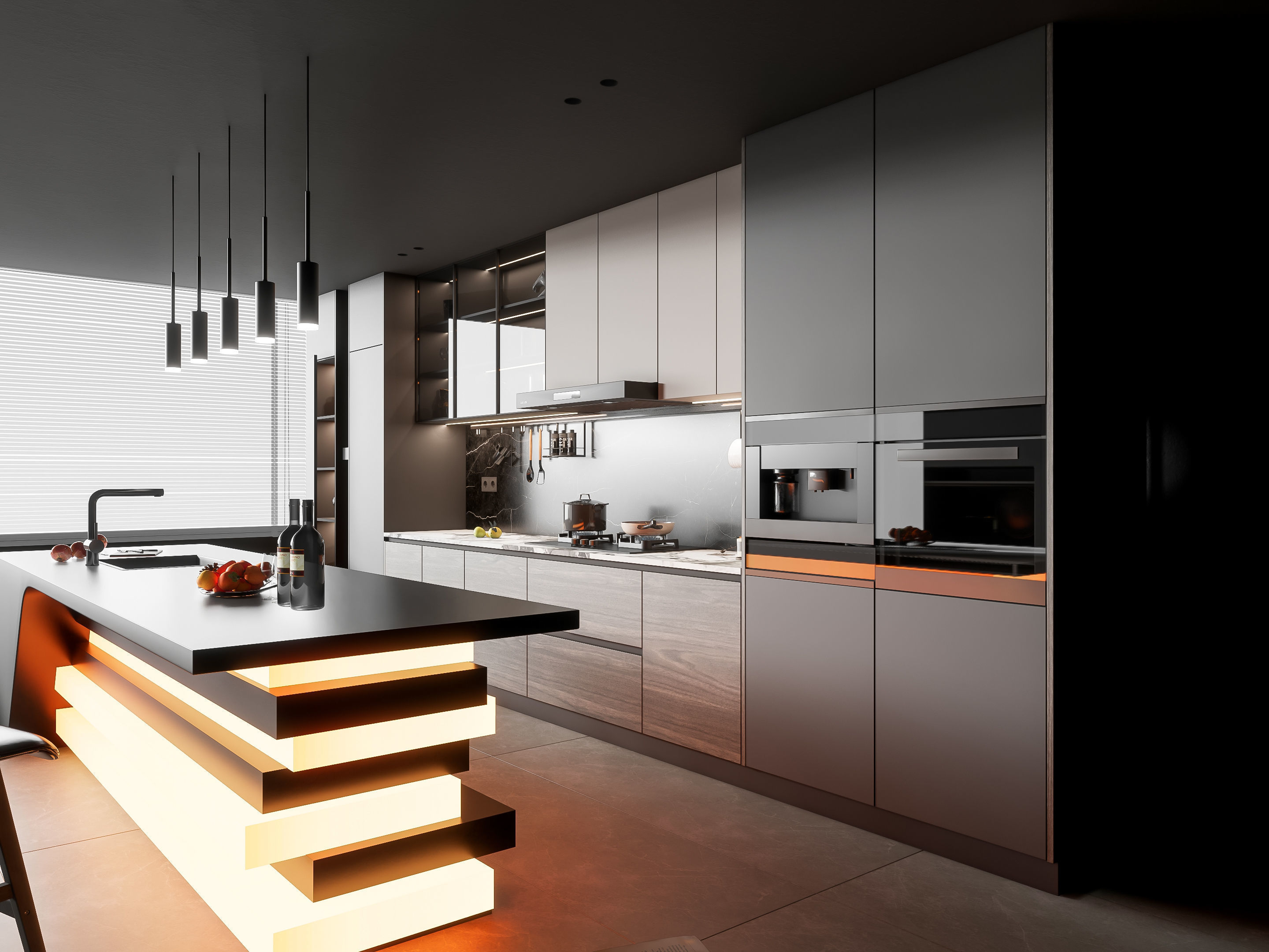 Kitchen Modern interior 76 3D model_8