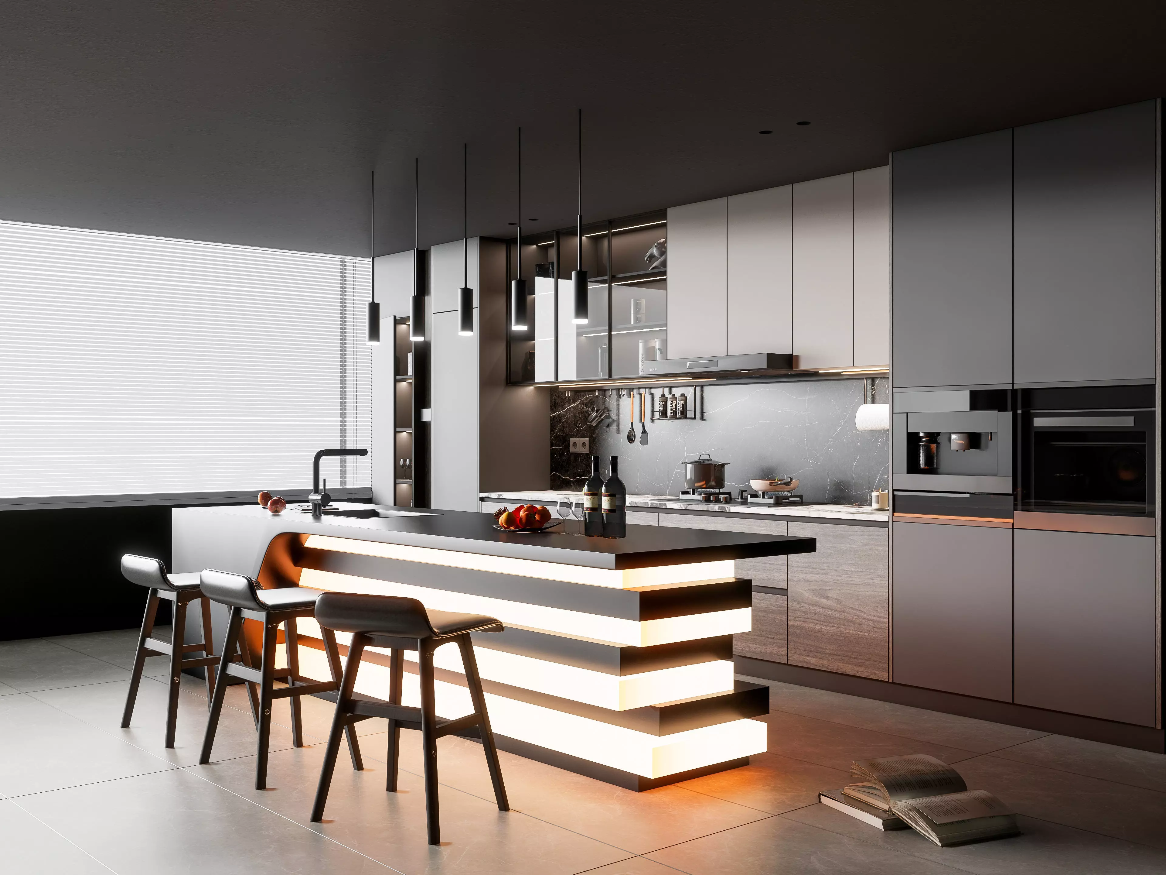 Kitchen Modern interior 76 3D model_0