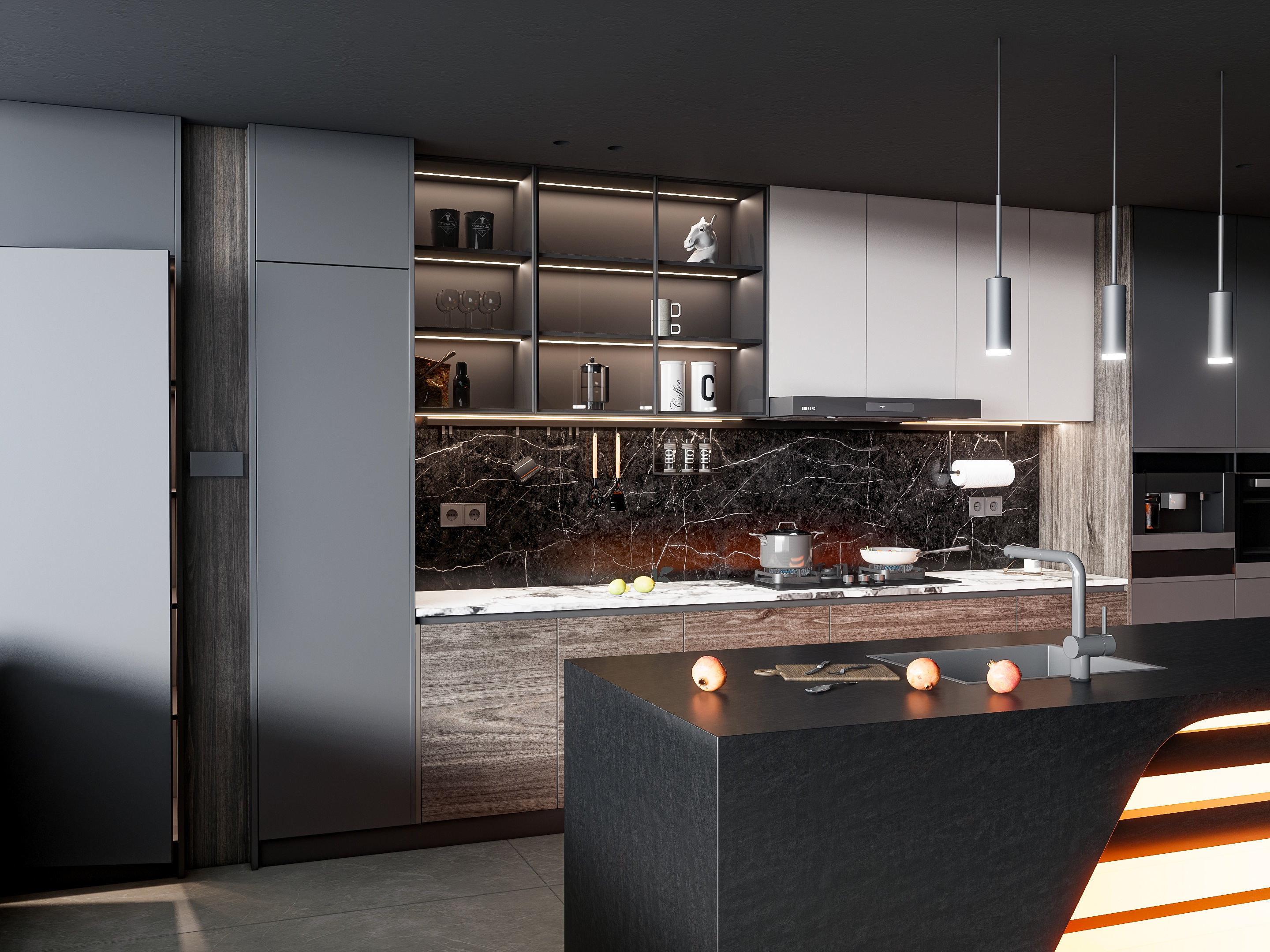 Kitchen Modern interior 76 3D model_7