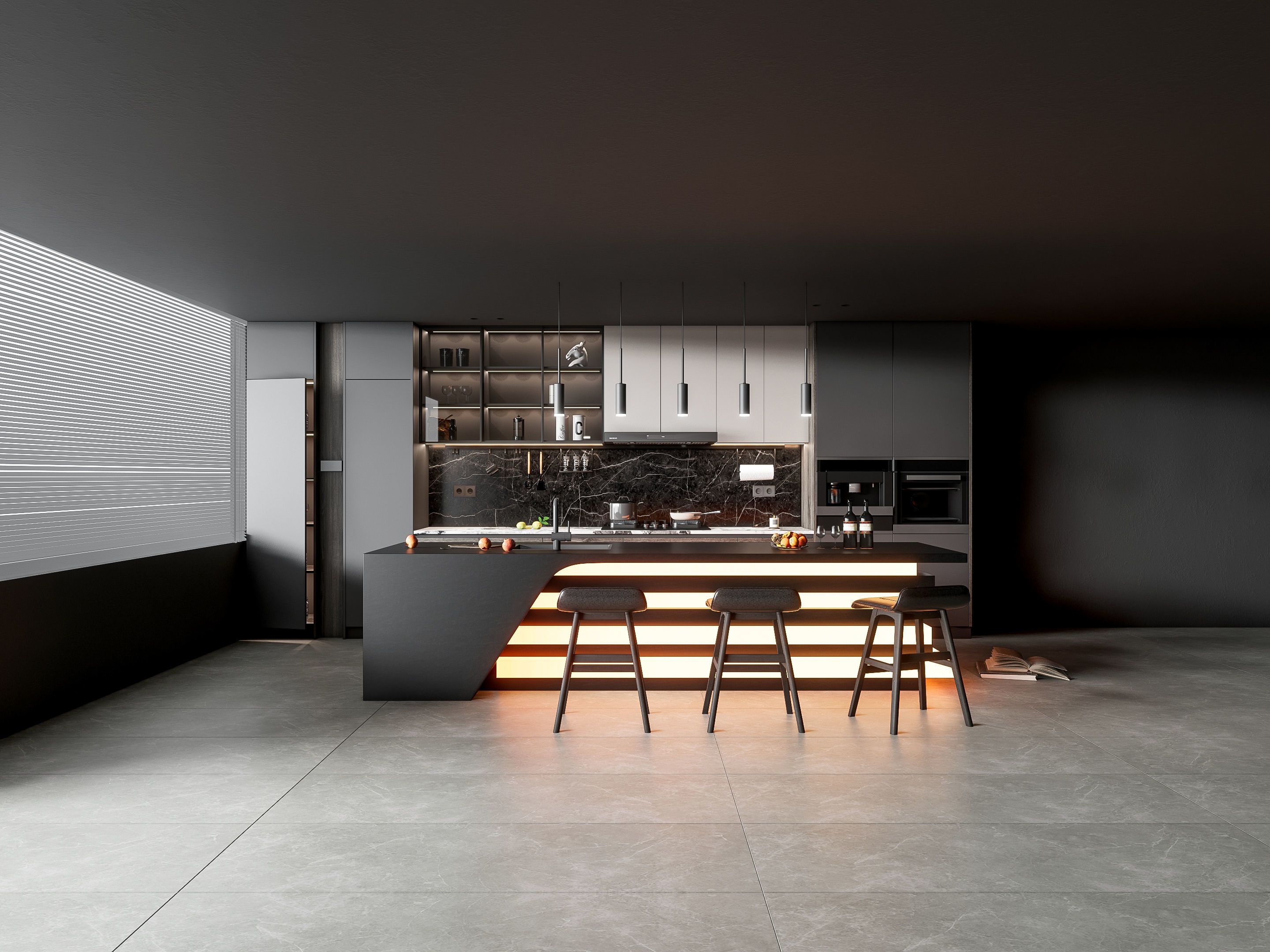 Kitchen Modern interior 76 3D model_16