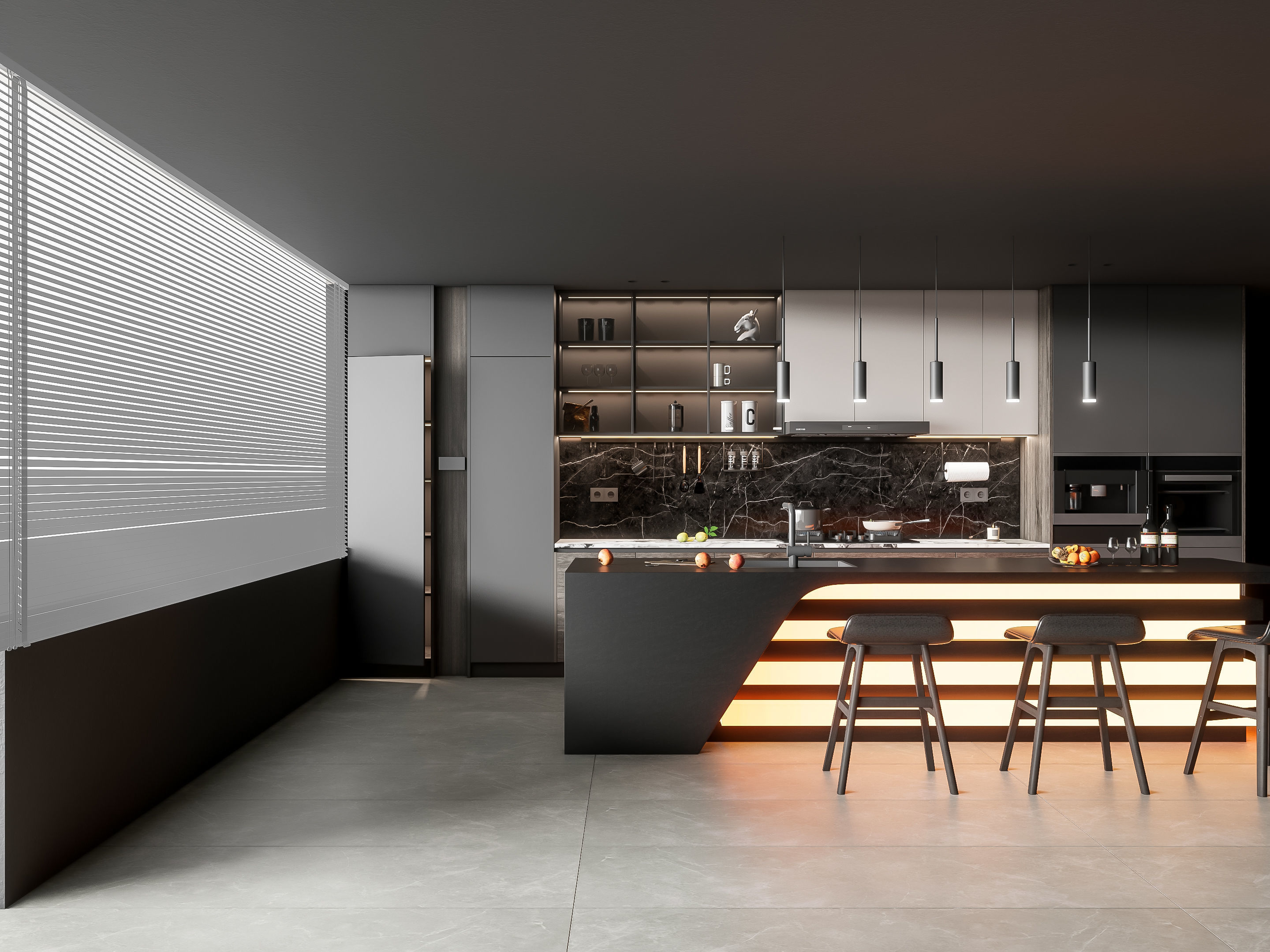 Kitchen Modern interior 76 3D model_17