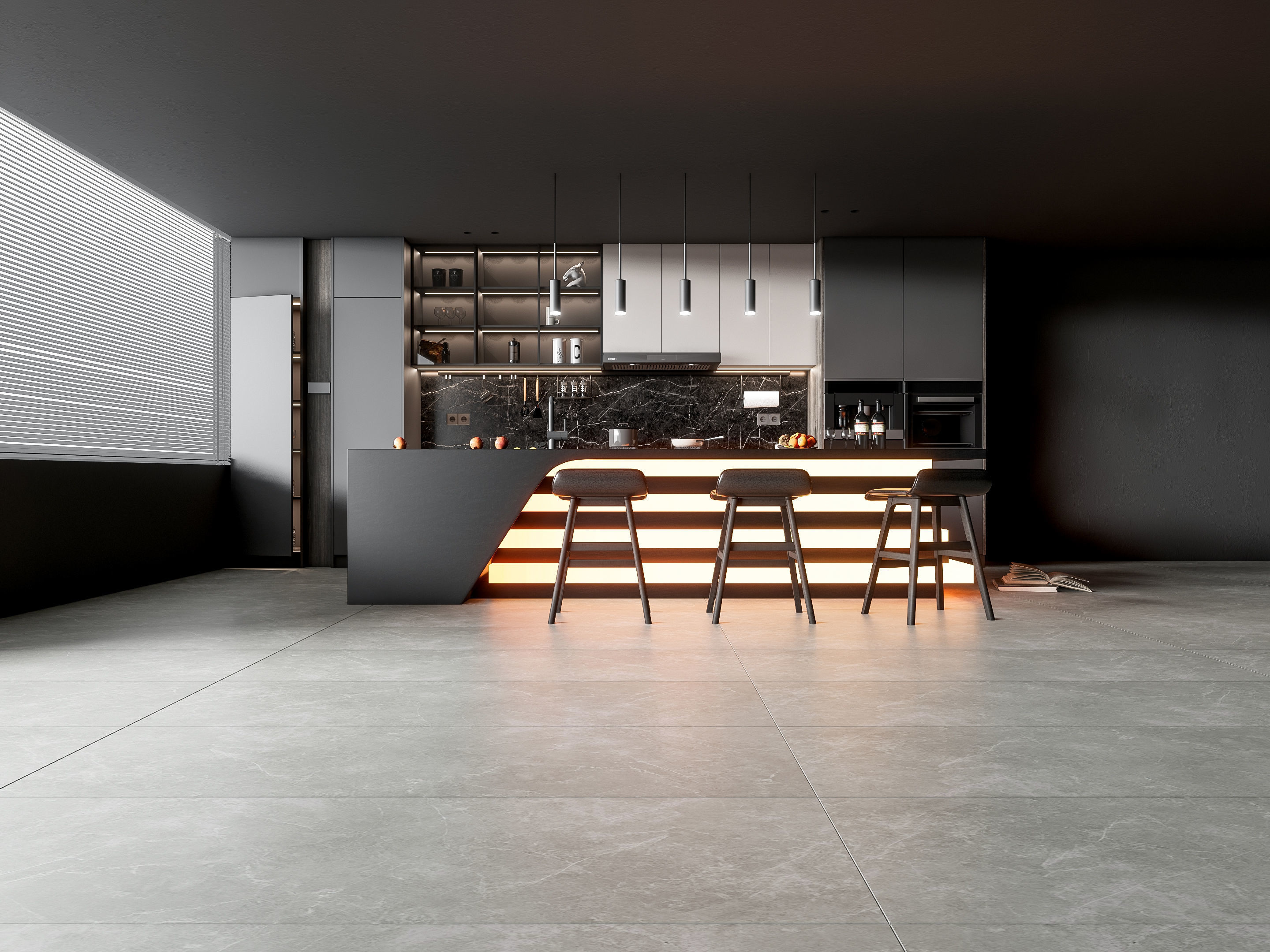 Kitchen Modern interior 76 3D model_12