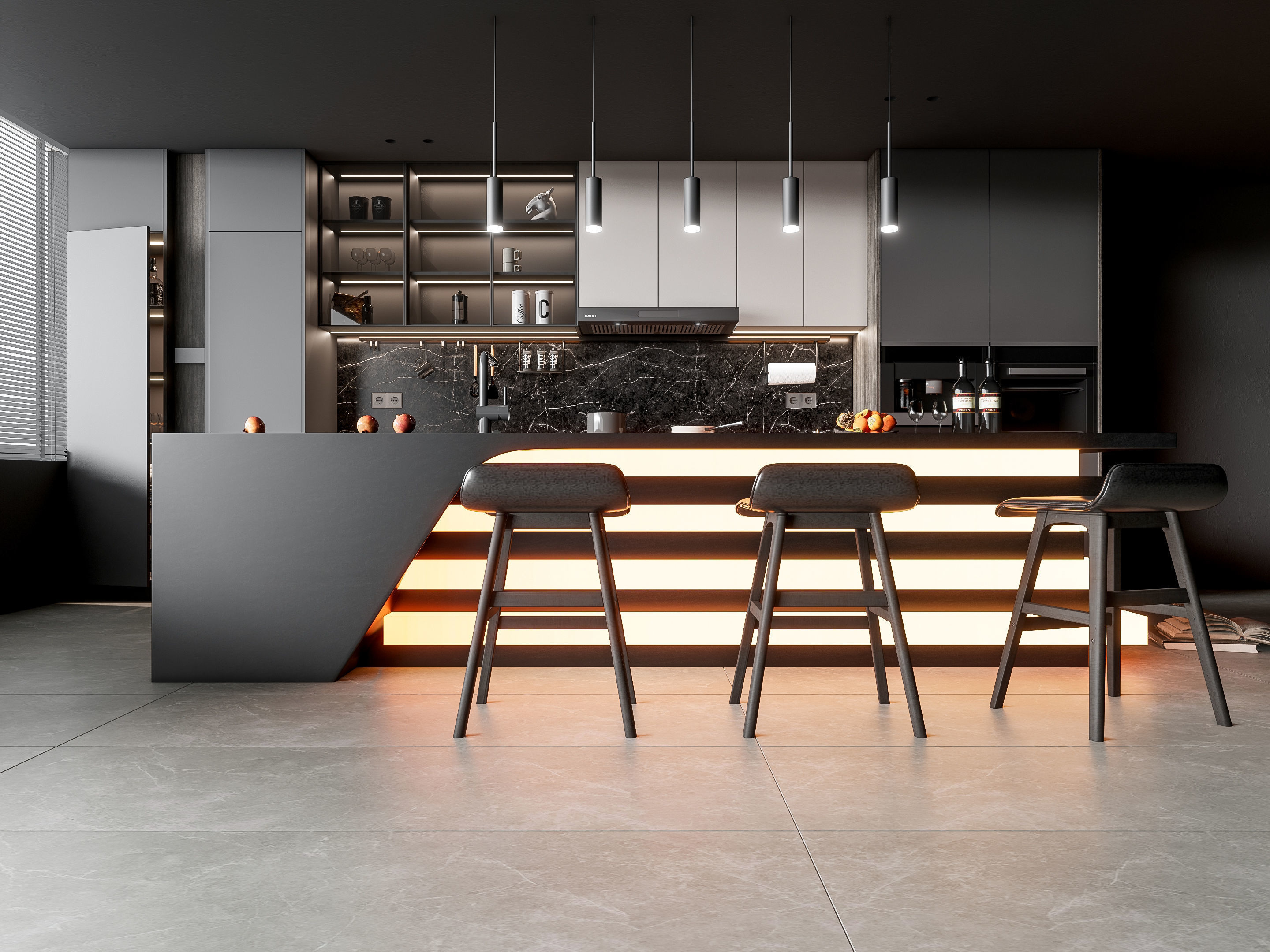 Kitchen Modern interior 76 3D model_11