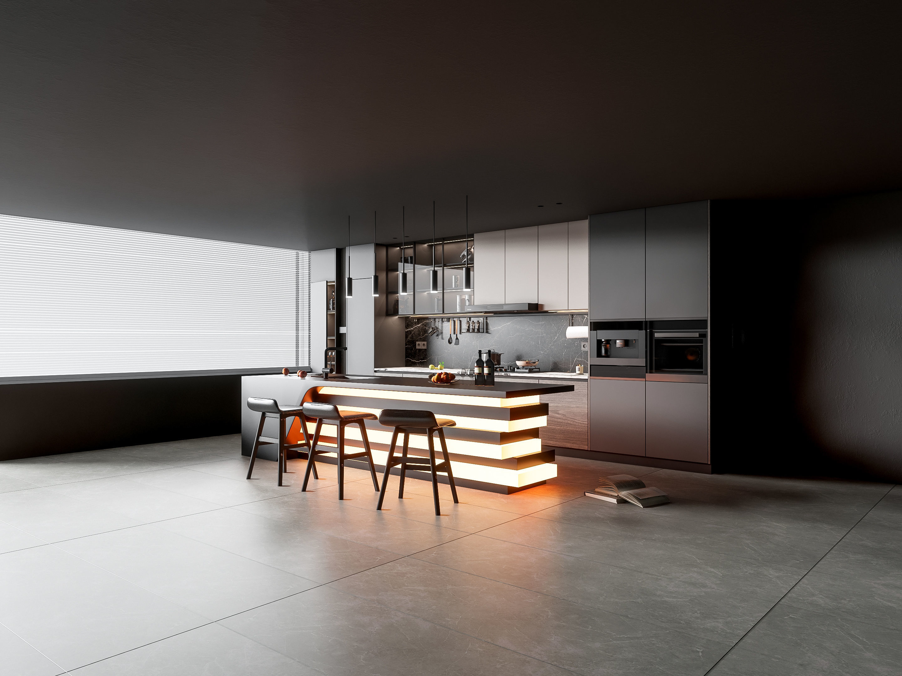 Kitchen Modern interior 76 3D model_15