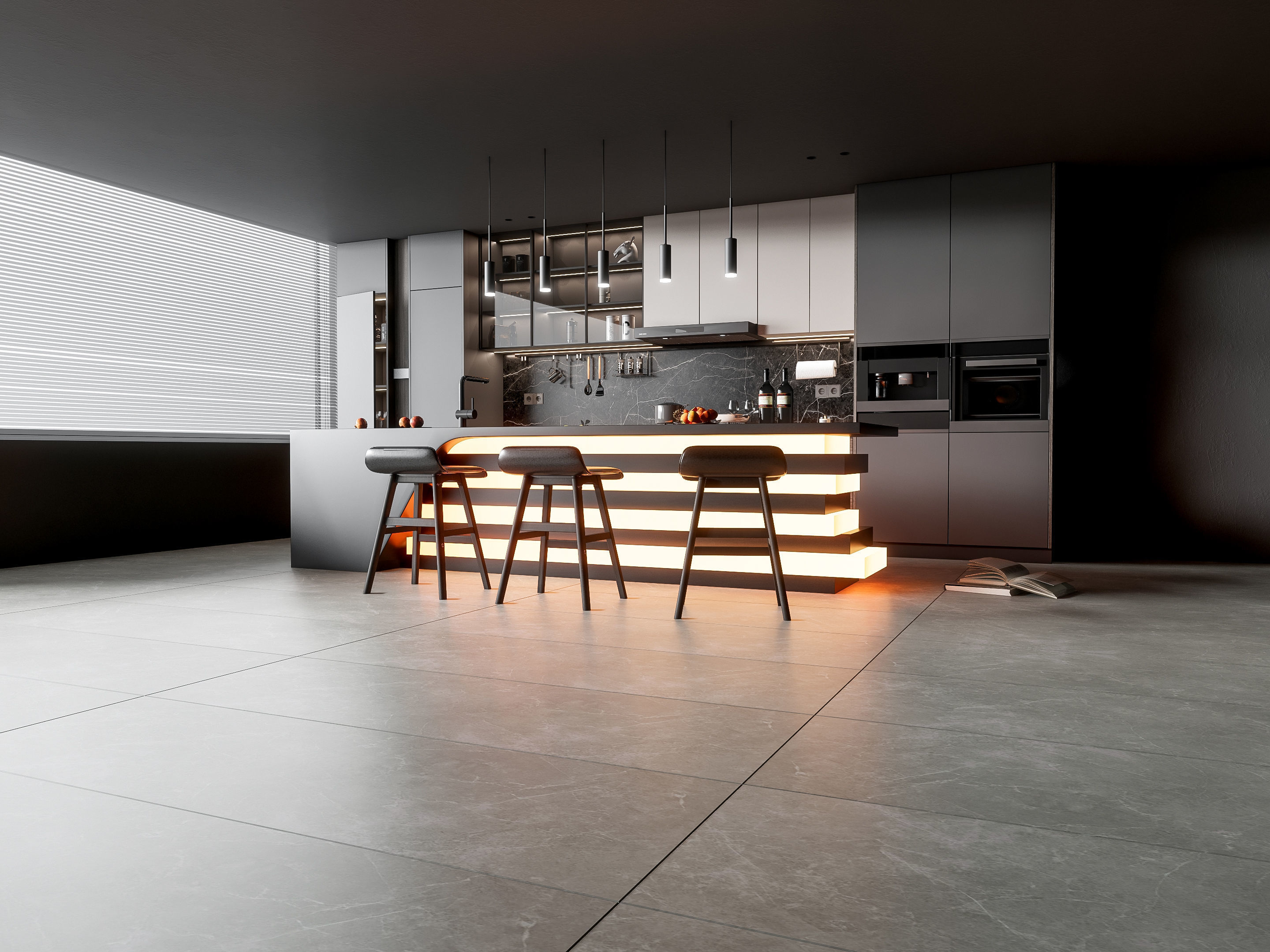 Kitchen Modern interior 76 3D model_13