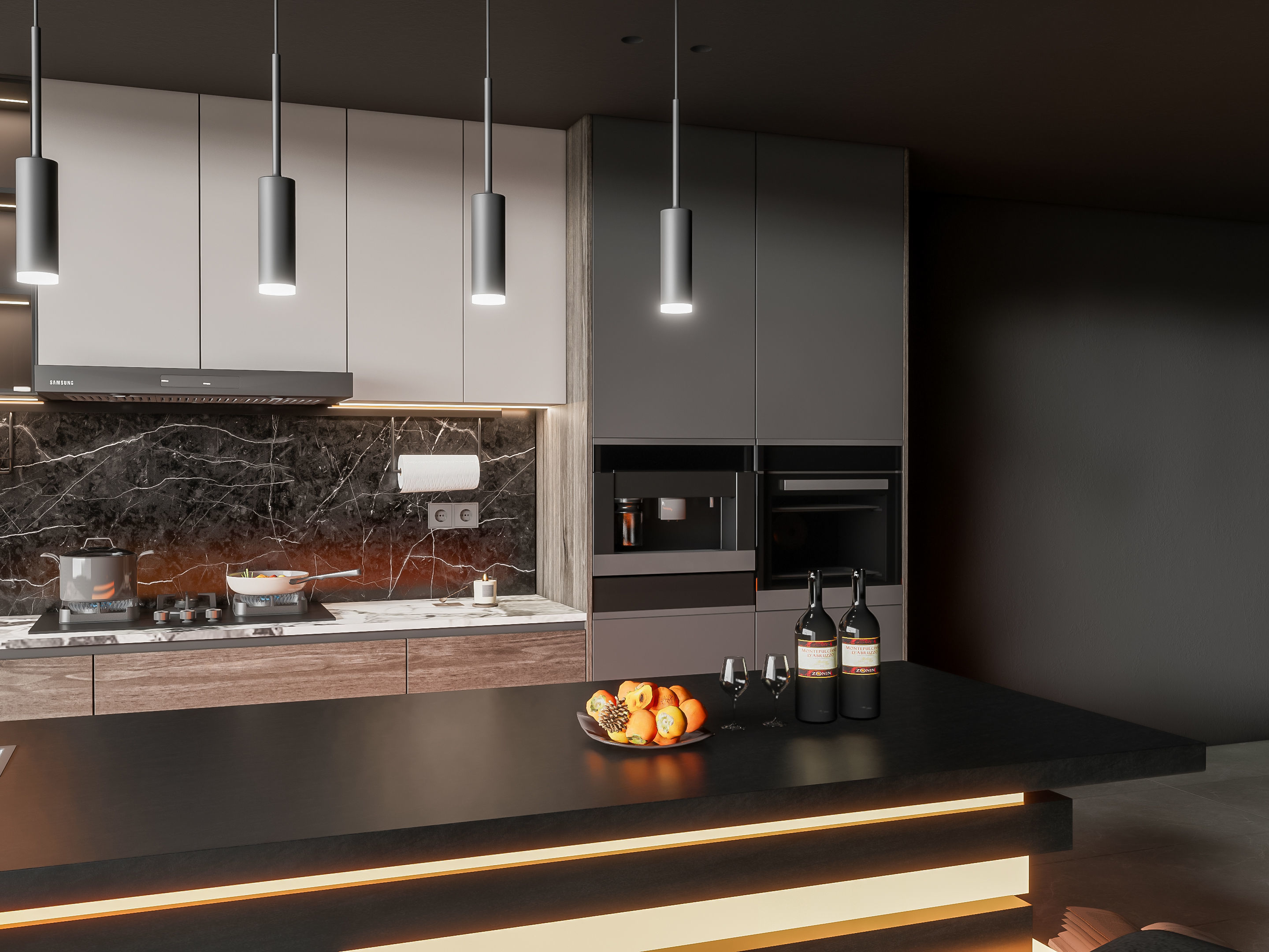 Kitchen Modern interior 76 3D model_3