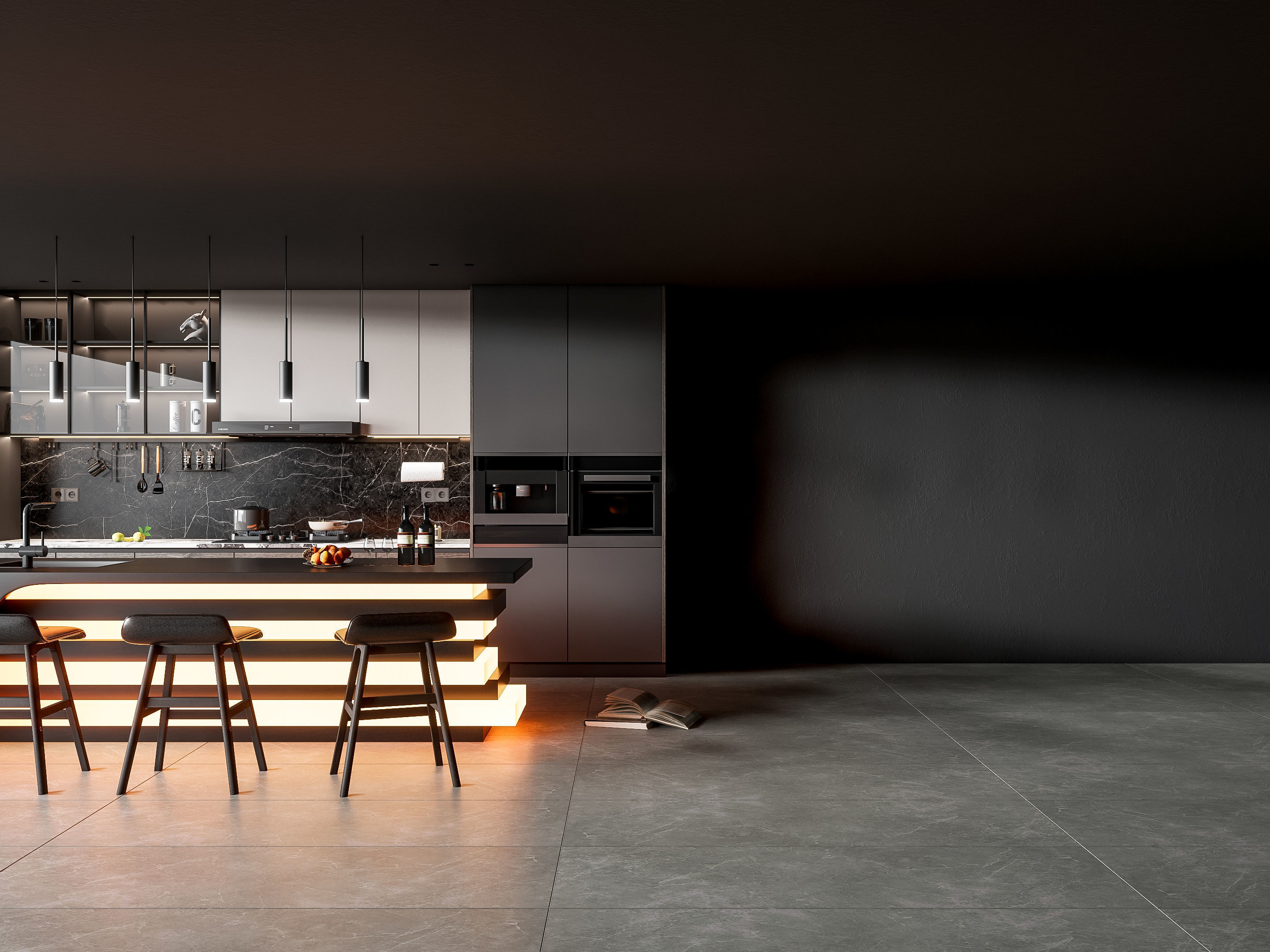 Kitchen Modern interior 76 3D model_18