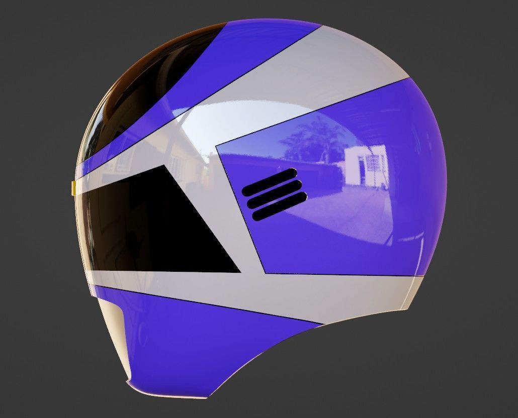 Power Rangers In Space Blue Ranger Helmet 3D print model_2
