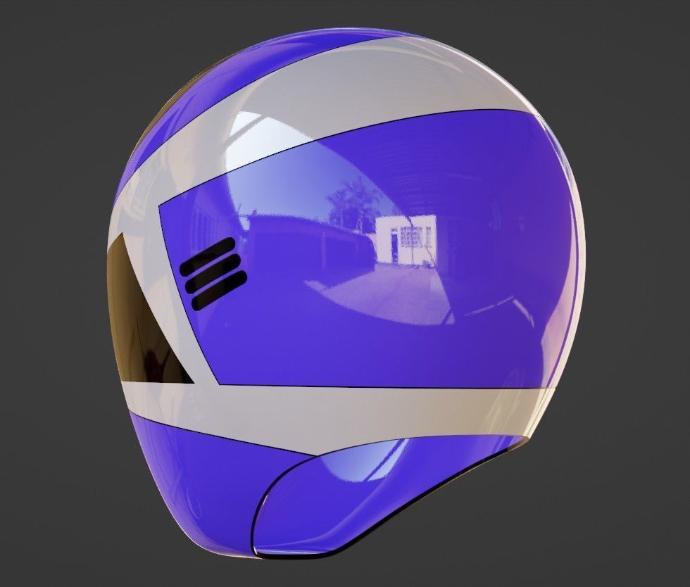 Power Rangers In Space Blue Ranger Helmet 3D print model_3