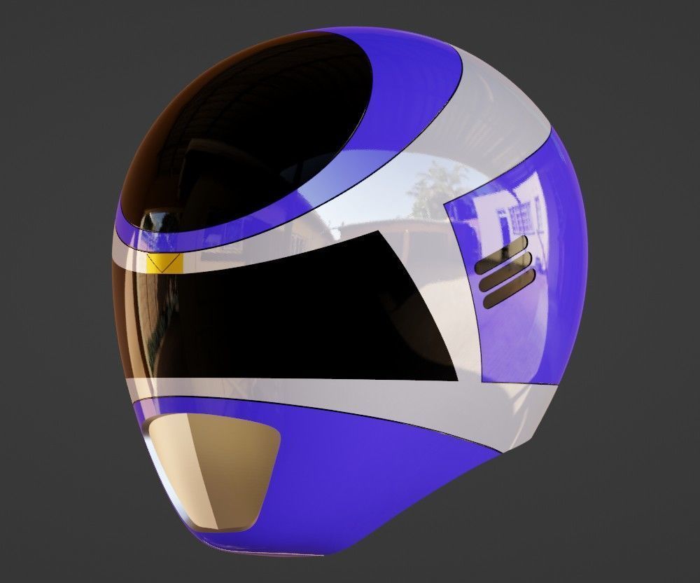 Power Rangers In Space Blue Ranger Helmet 3D print model_1