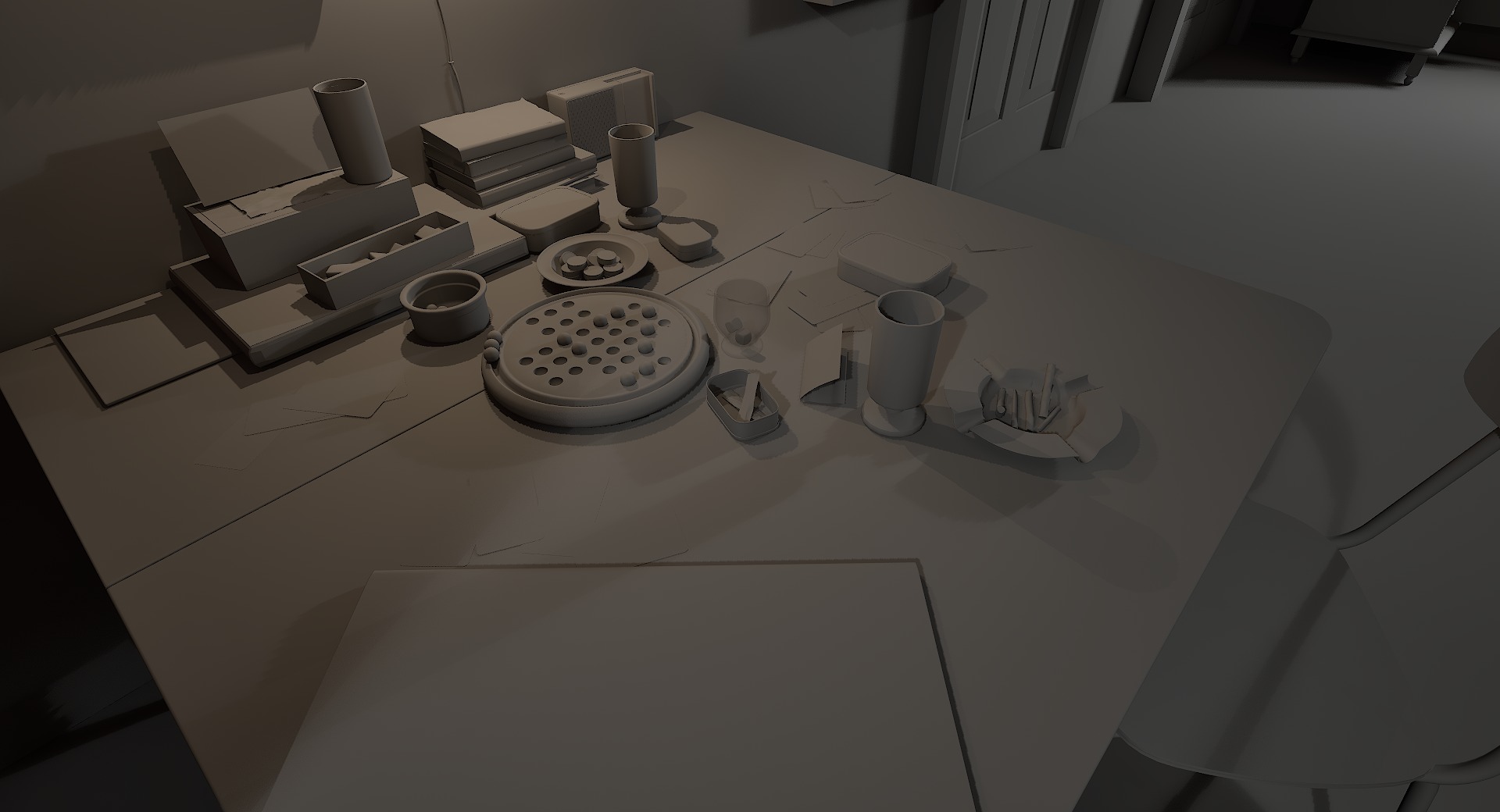 Old Apartment Assets 3D model_23