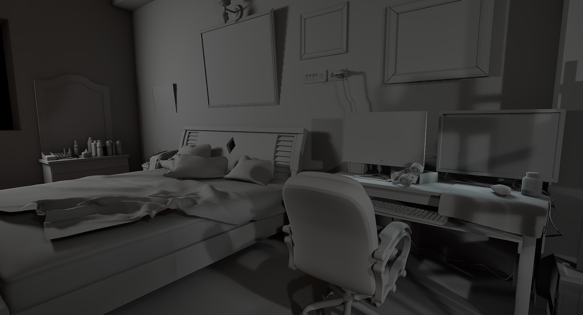 Old Apartment Assets 3D model_22