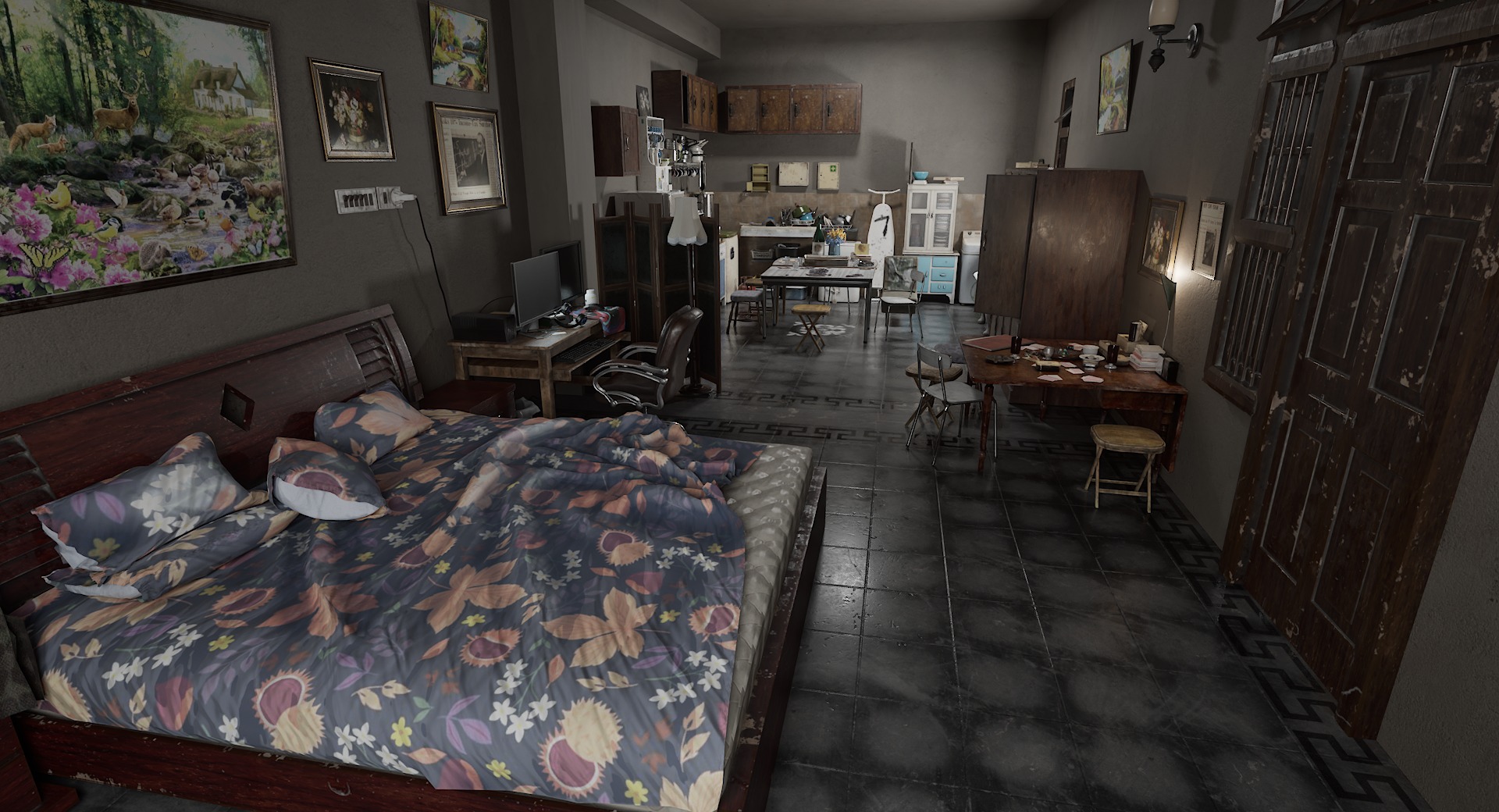 Old Apartment Assets 3D model_14