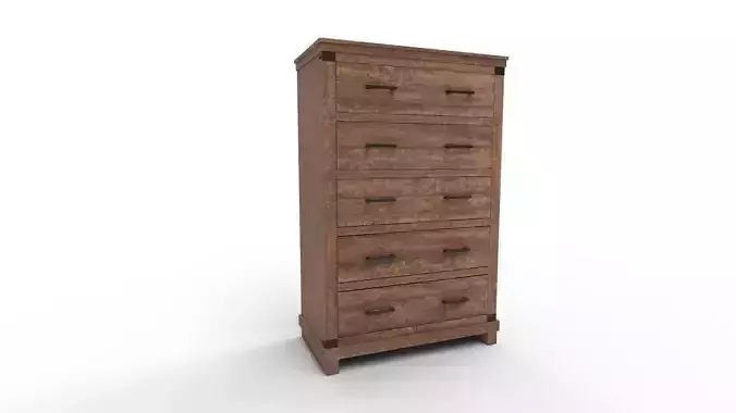 Becklynn Farmhouse 5 - Drawers Dresser Organizer