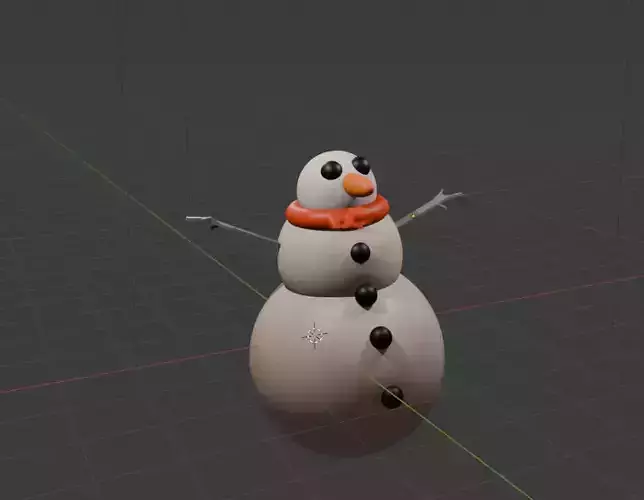 snowman good quality 3d model