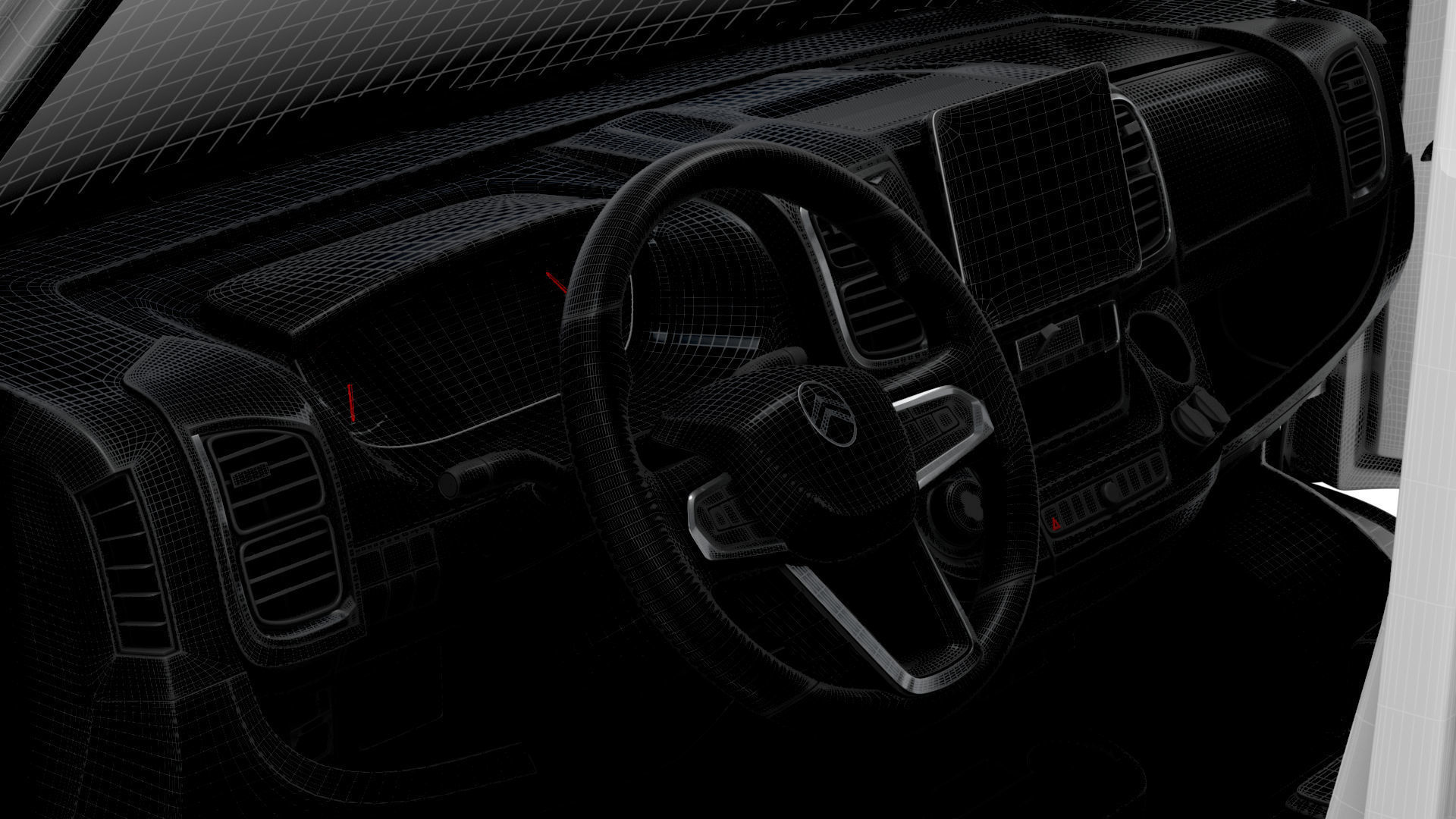 Citroen e Jumper Van L1H1 HQ Interior 2025 3D model_15