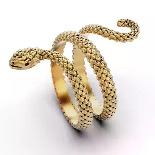 Serpent Coil Ring 3D print model