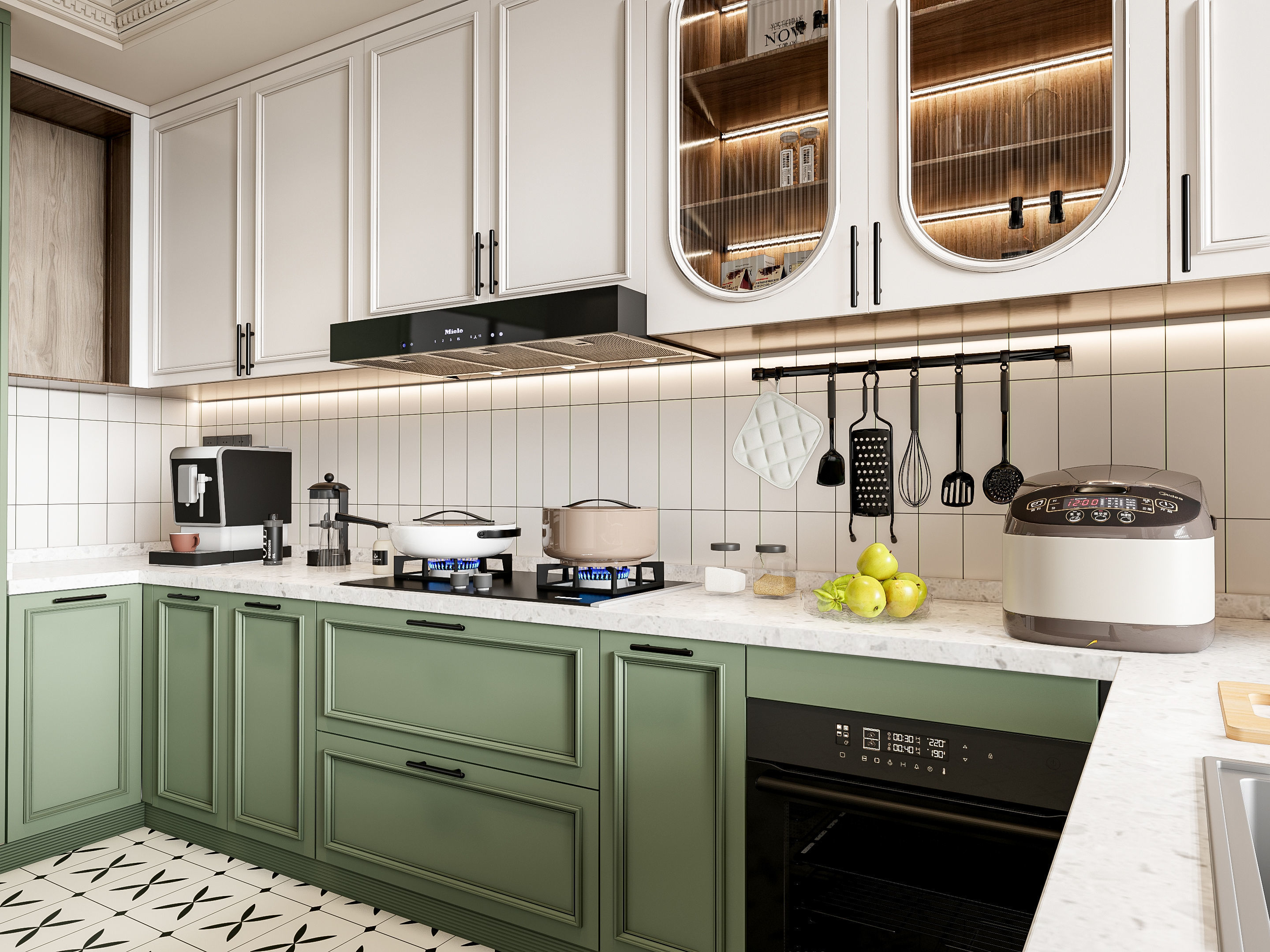 Kitchen Modern interior 77 3D model_3