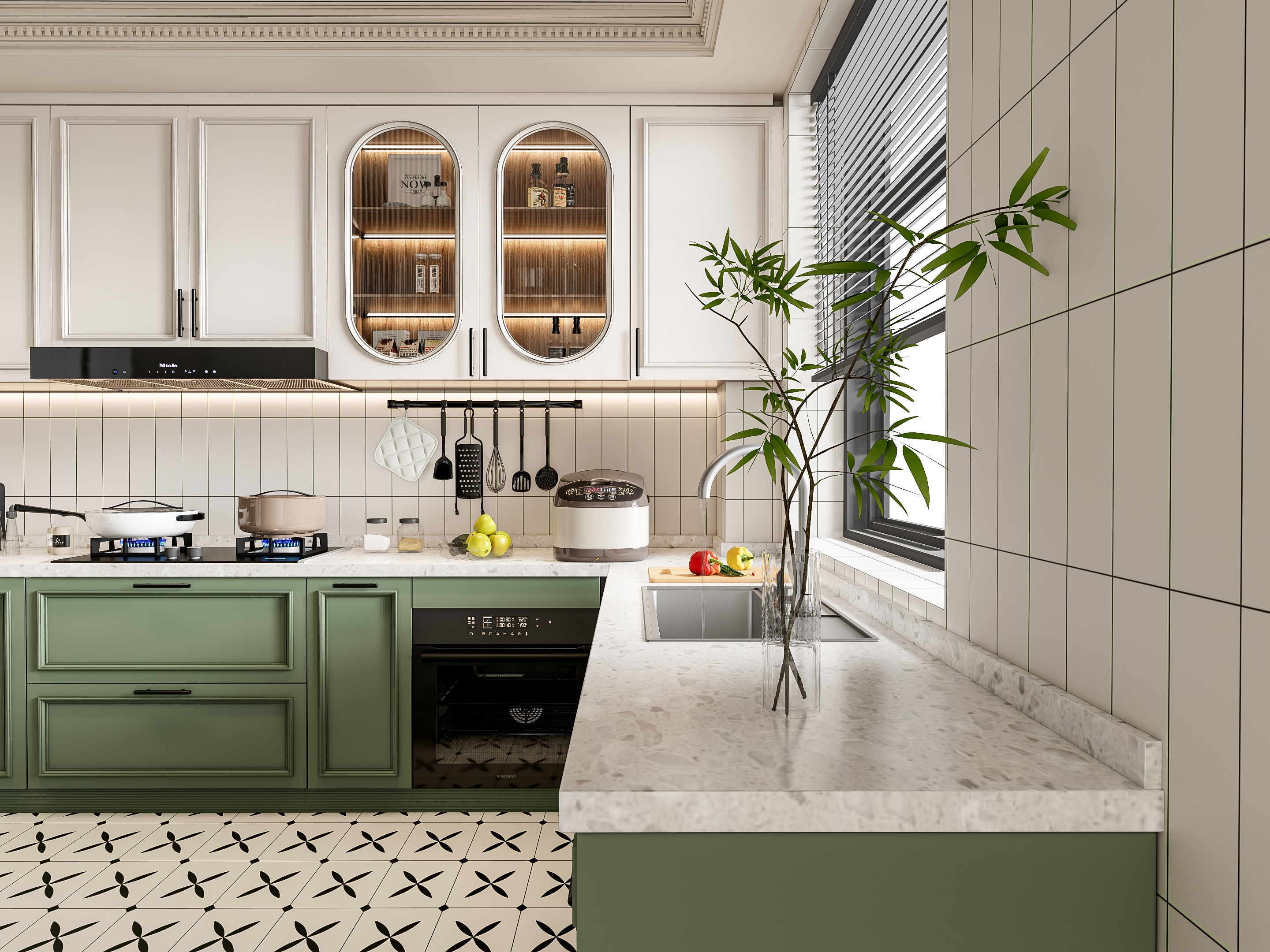 Kitchen Modern interior 77 3D model_6