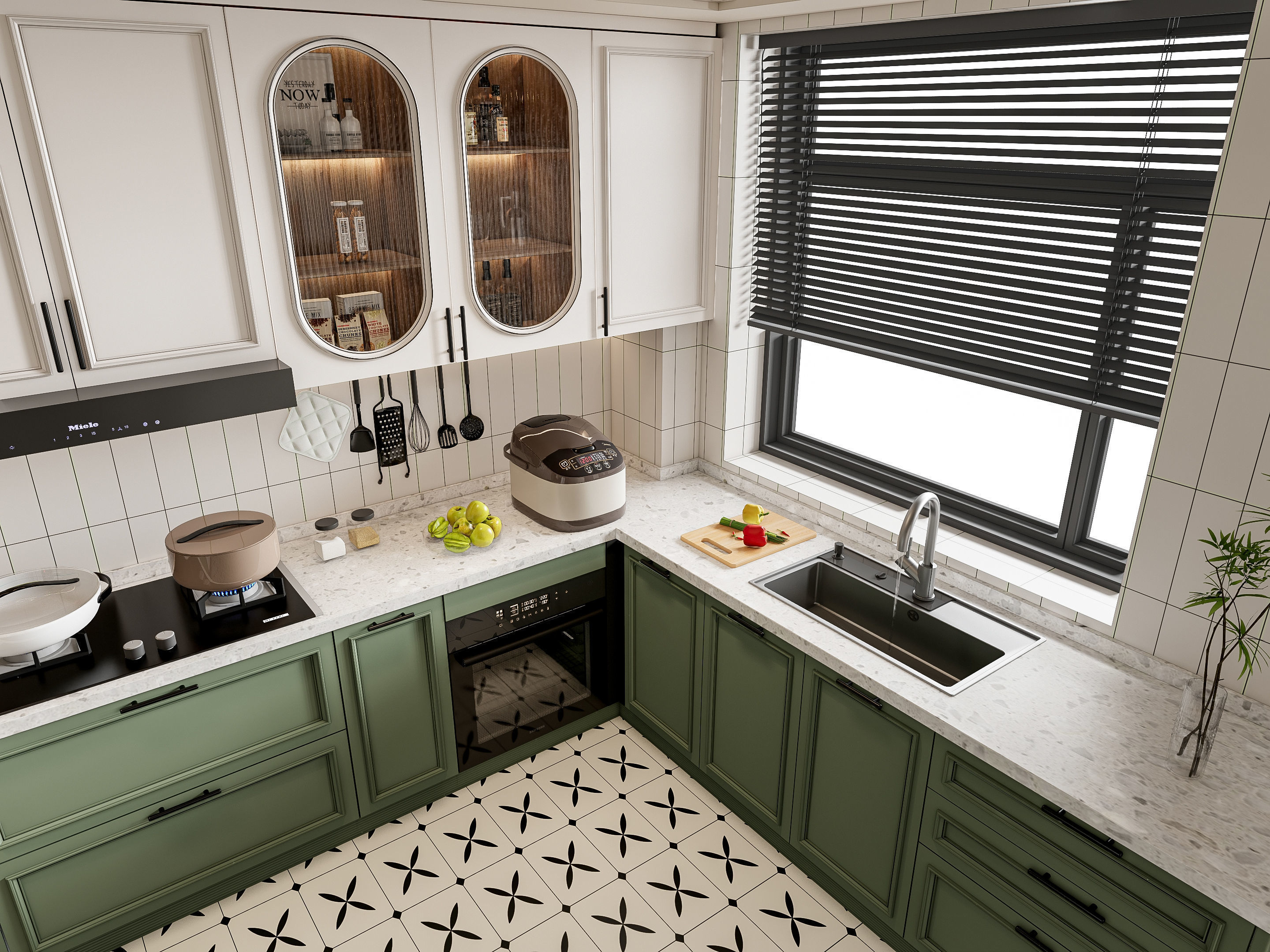 Kitchen Modern interior 77 3D model_4
